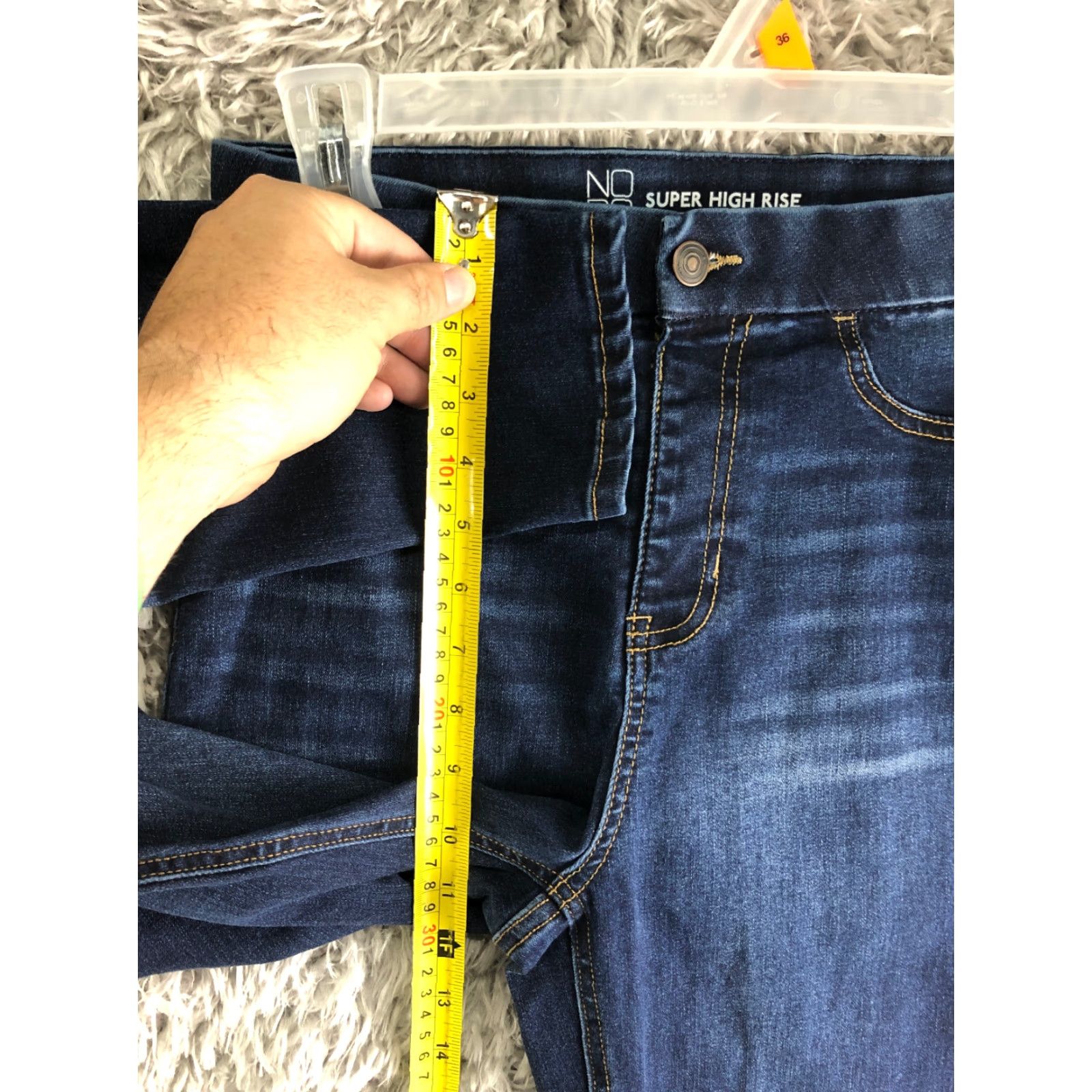Vintage No Boundaries Jeans Juniors Size Medium 7-9 Blue Denim High Rise Size 32" / US 10 / IT 46 - 4 Thumbnail