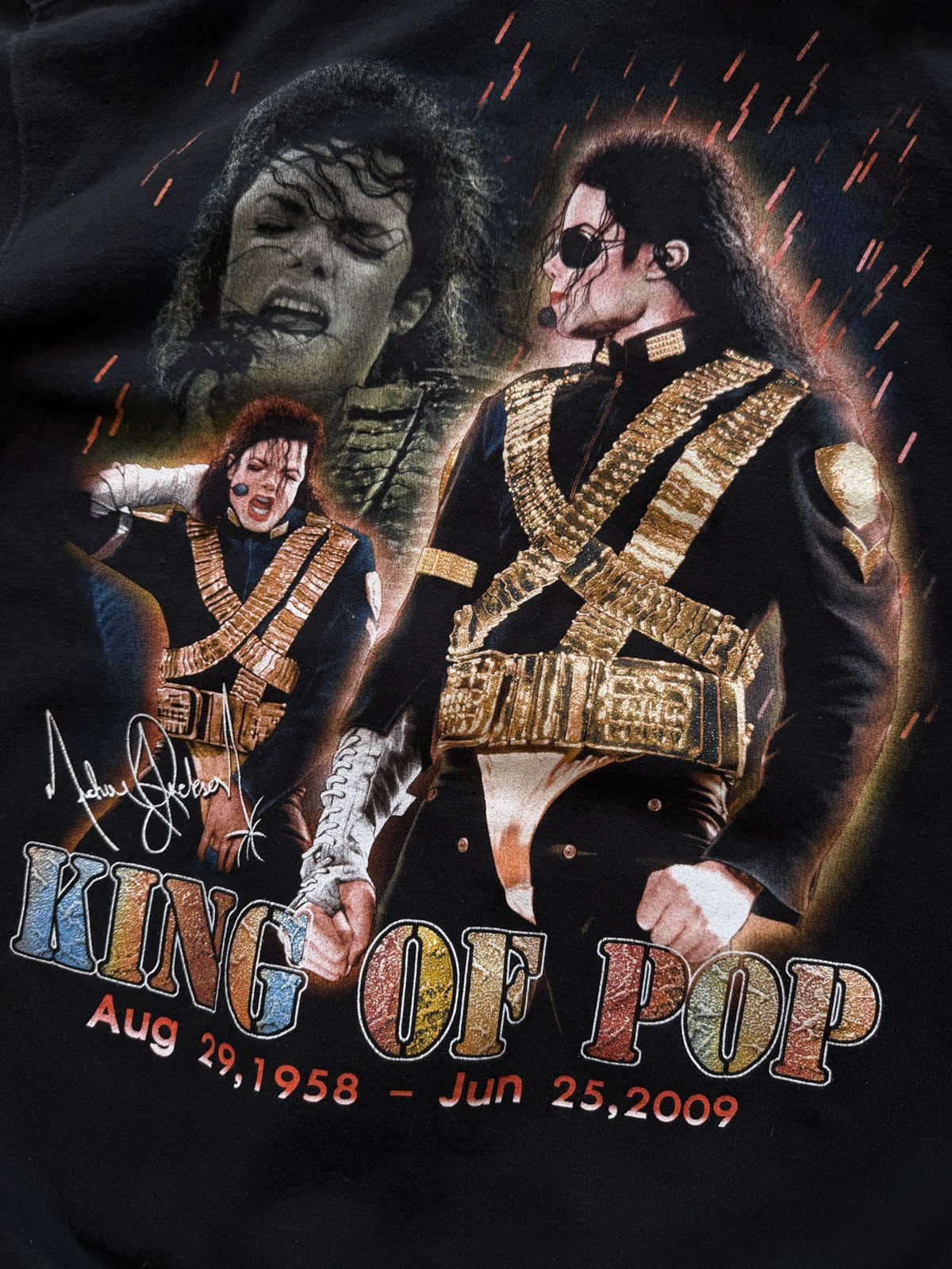 Band Tees Vintage Michael Jackson Overprint Zip Up Hoodie Size US M / EU 48-50 / 2 - 12 Thumbnail
