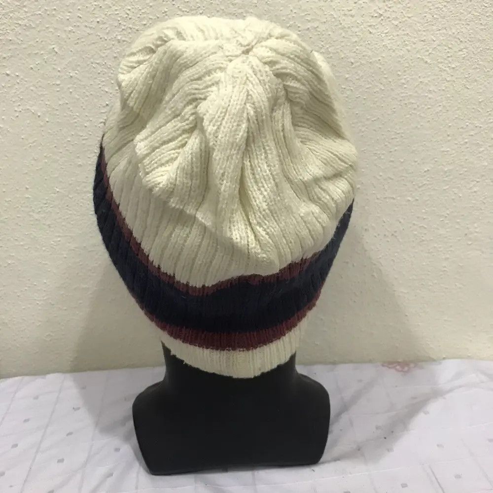 Japanese Brand × Vintage Fire And Ice Stripe Design Beanie Hat Size ONE SIZE - 4 Thumbnail
