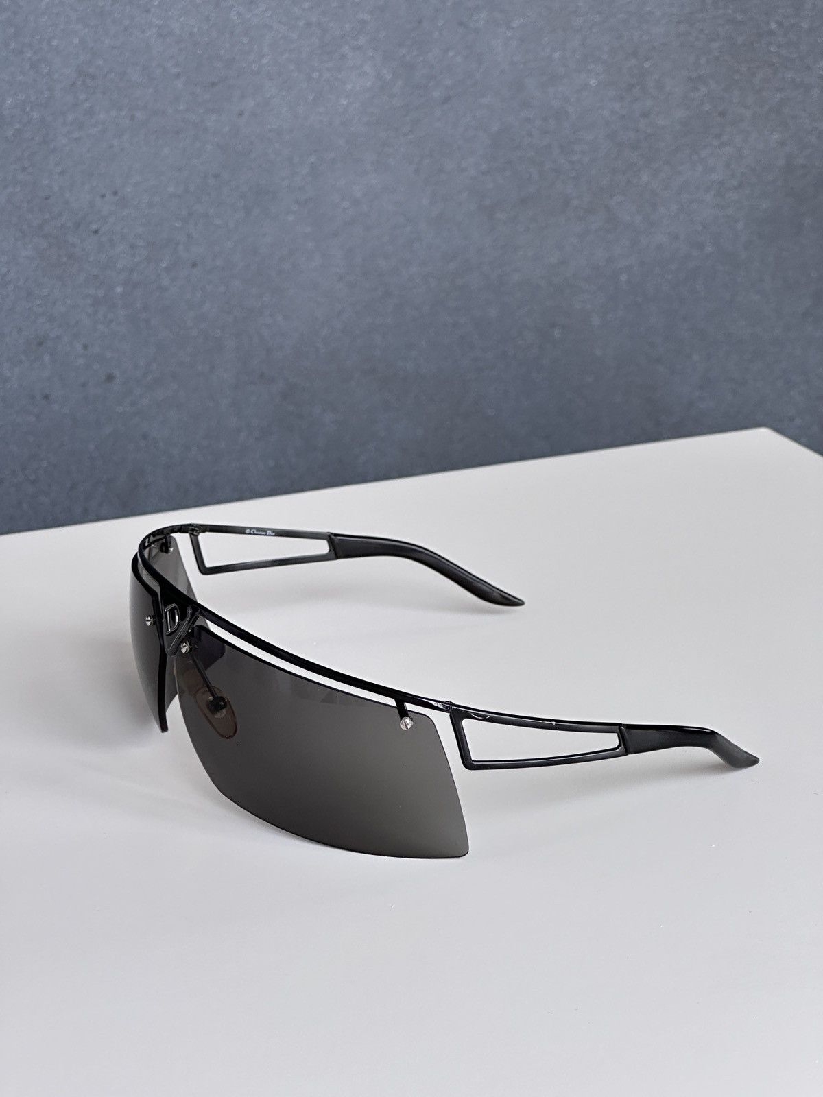 Dior DIOR Rave Party Shield Mask Oversized Black Sunglasses Y2K Size ONE SIZE - 1 Thumbnail