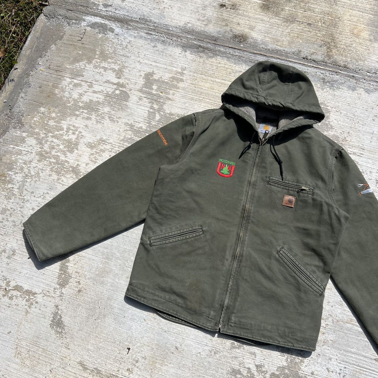 Carhartt × Vintage Vintage Carhartt Detroit Hoodies Army Jacket Size US M / EU 48-50 / 2 - 3 Thumbnail