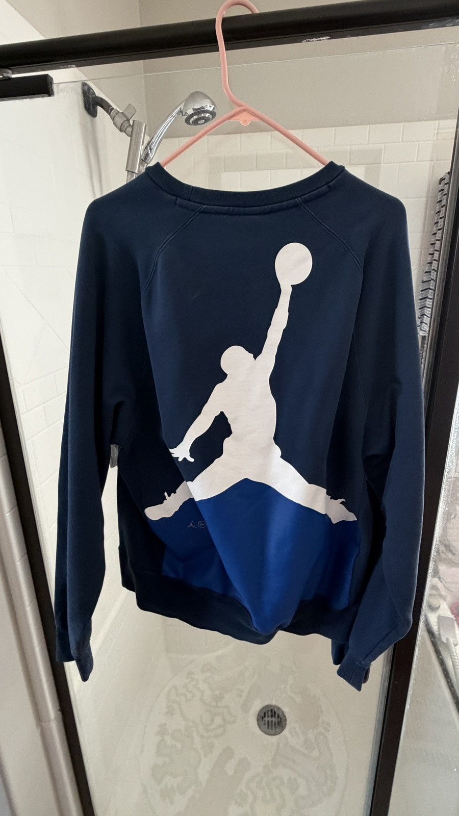 Fragment Design × Jordan Brand Jordan Fragment Navy Blue Fleece Pullover Crew Neck Men's L Size US L / EU 52-54 / 3 - 4 Thumbnail
