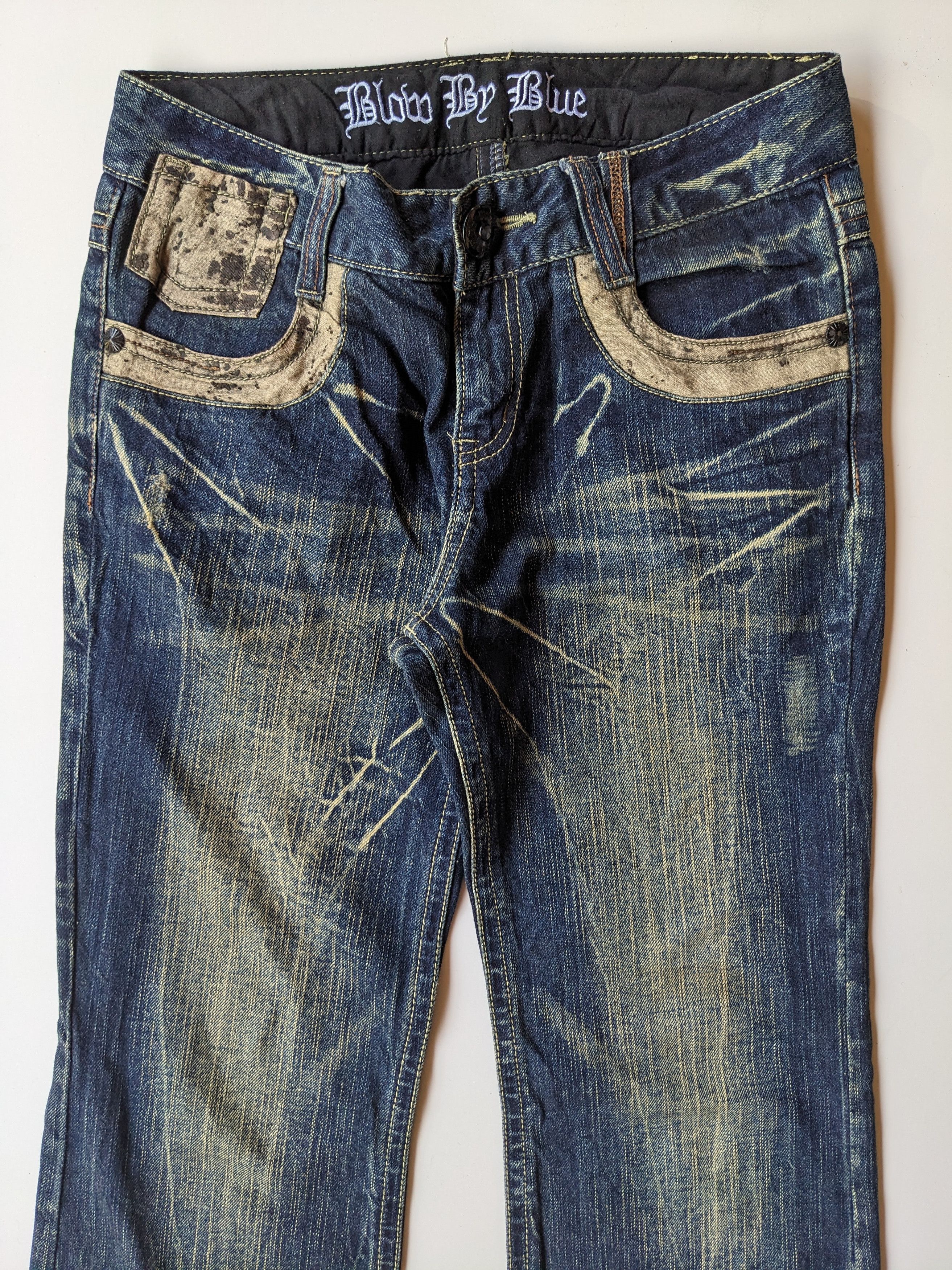 Japanese Brand Blow By Blue Flare blue to faded jeans Size US 29 - 4 Thumbnail