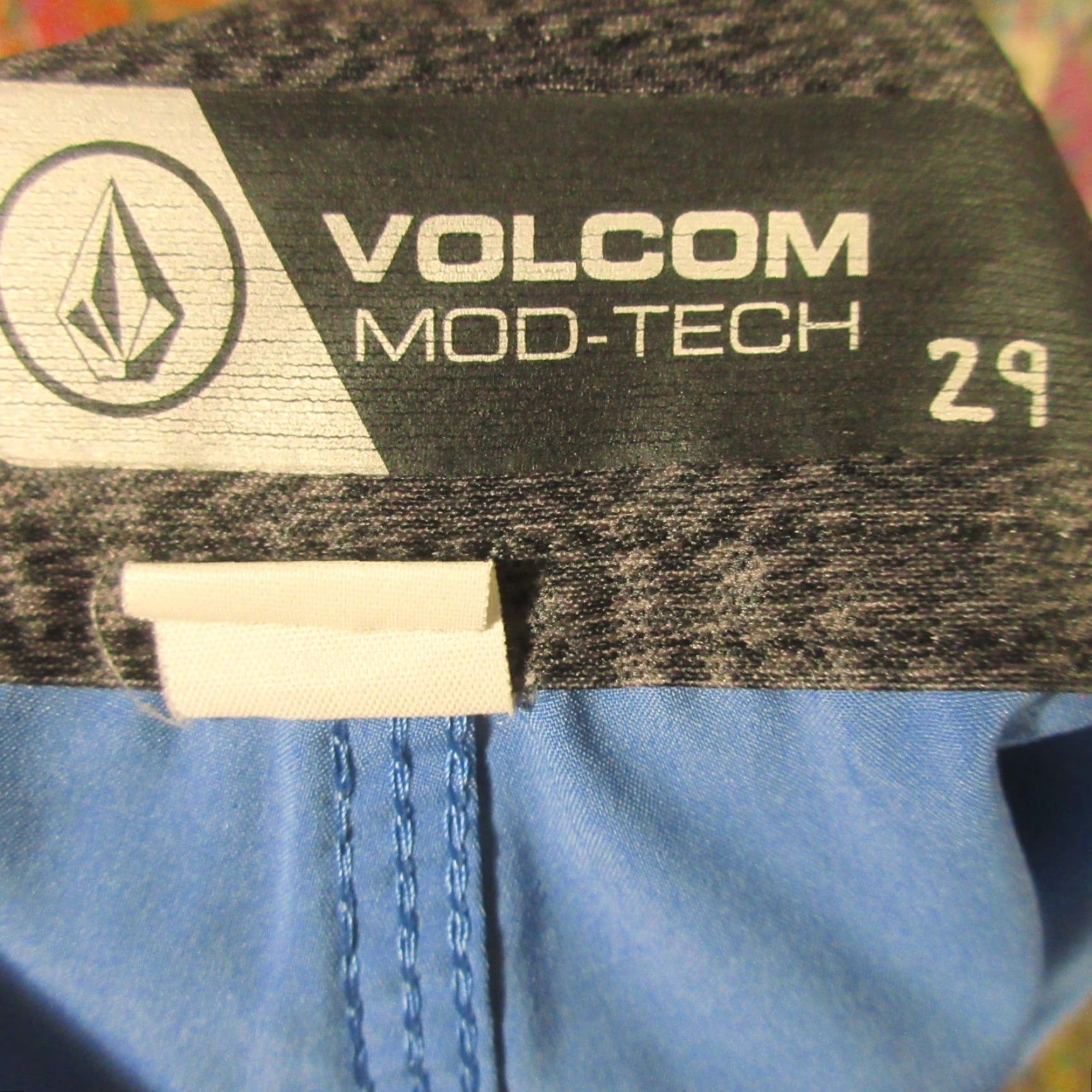 Volcom Volcom Board Shorts Mens 29 Blue Mod Tech Lightweight Quick Dry Surfing Hybrid Size US 29 - 3 Thumbnail