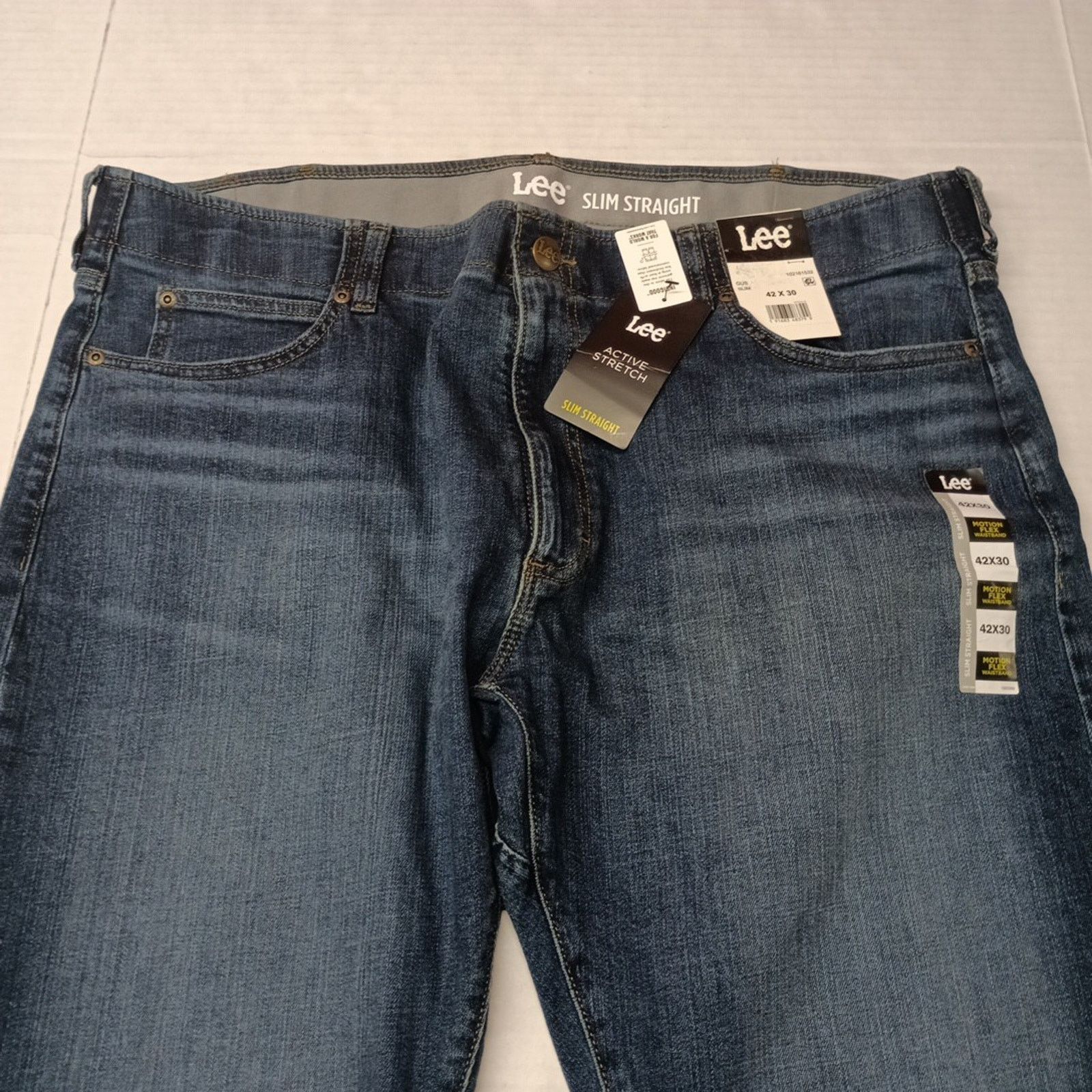 Lee Lee Slim Straight Jeans Men's Size 42x30 Blue Motion Flex Size US 42 / EU 58 - 5 Thumbnail