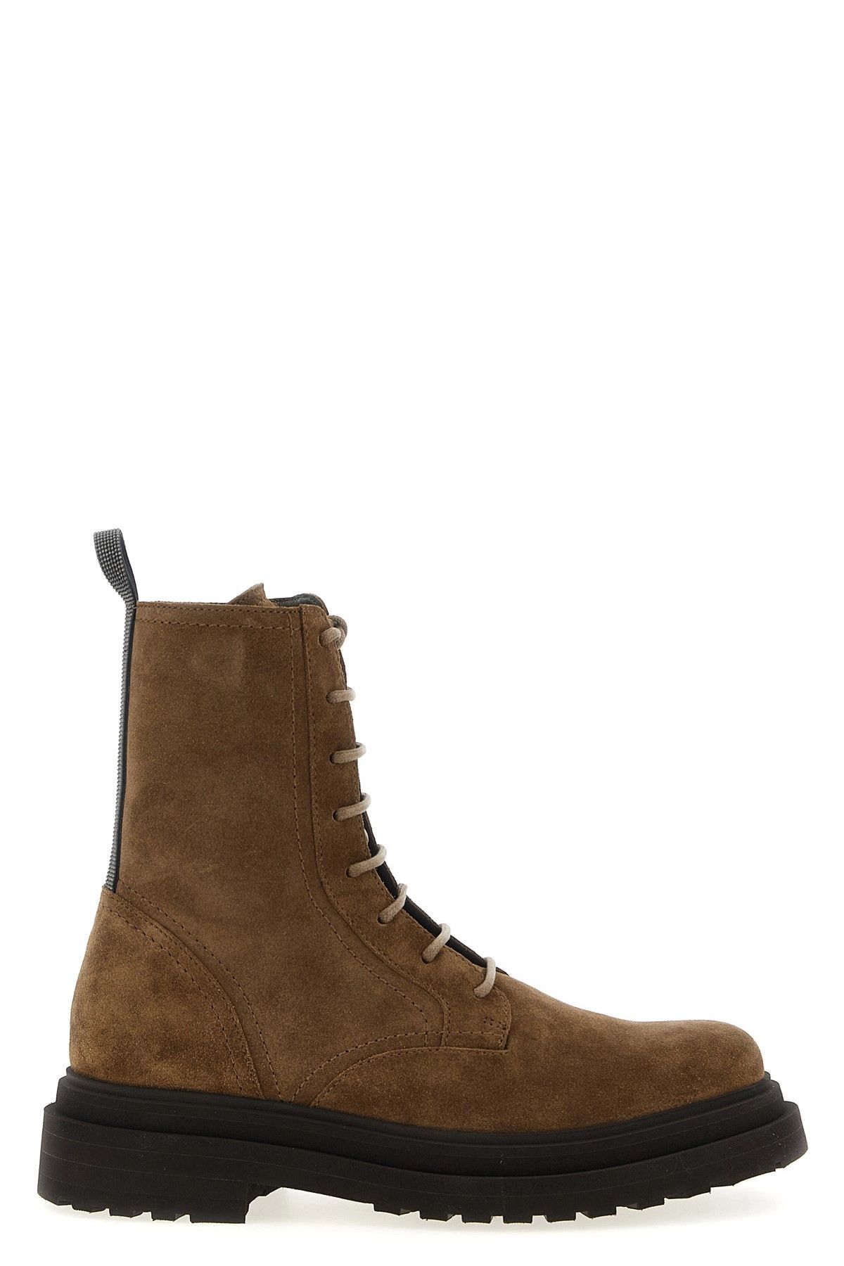 Suede combat boots Monile