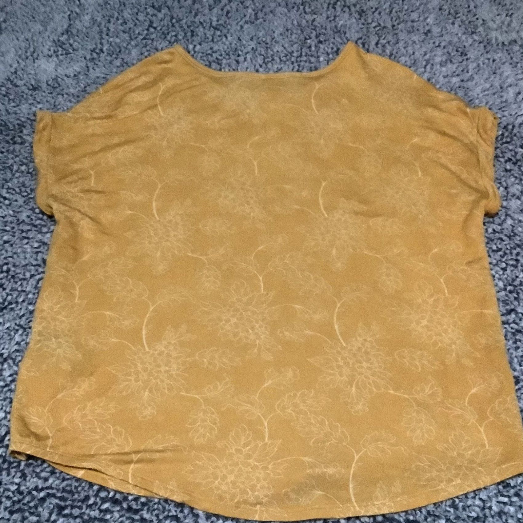 Buffalo David Bitton Buffalo David Bitton Women Shirt S Dolman Top Yellow Knit Short Sleeve Round Neck Cotton? Wait. Size S / US 4 / IT 40 - 6 Thumbnail