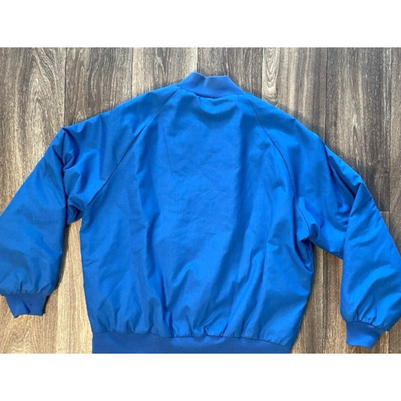 Vintage Vtg 80s West Ark USA Blue Uniform Button Up Bomber Work Jacket EndLine Graphics Size US M / EU 48-50 / 2 - 6 Thumbnail