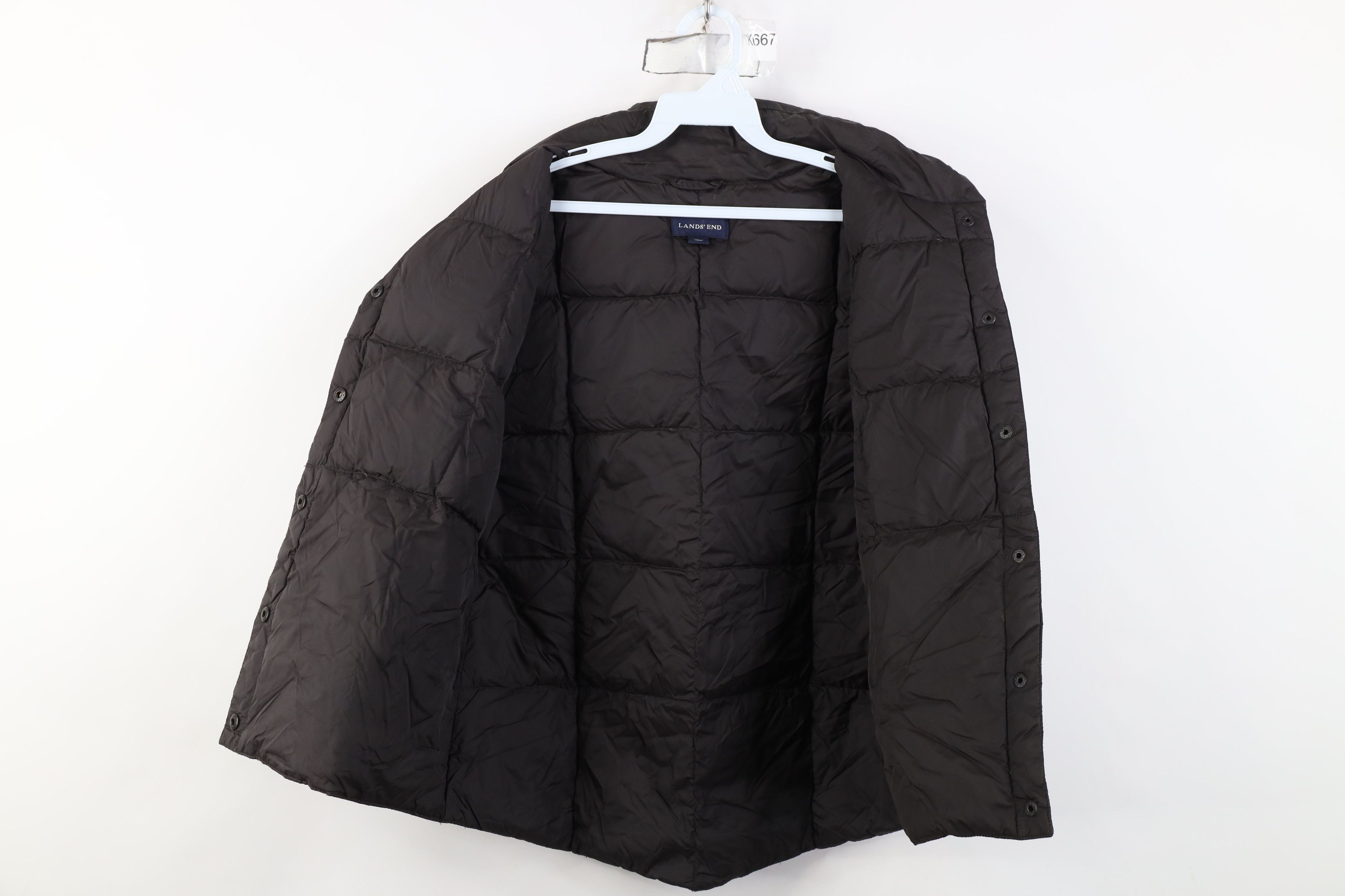 Lands' End Vintage Lands End Duck Down Puffer Vest Jacket Dark Brown Size M / US 6-8 / IT 42-44 - 9 Thumbnail