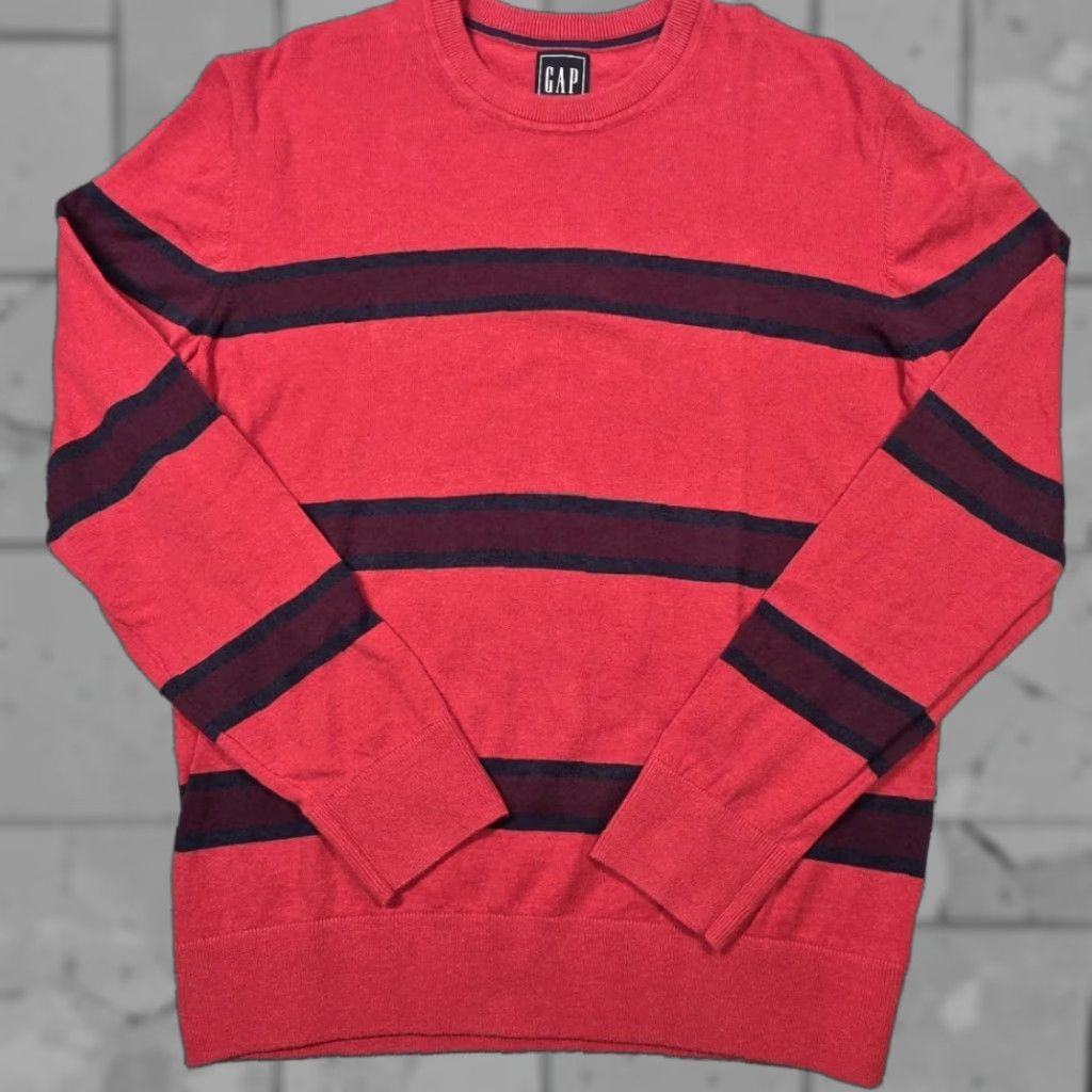 Gap Gap Crewneck Sweater Mens S Striped Red Blue Mainstay Cotton Shirt? Size US S / EU 44-46 / 1 - 1 Thumbnail