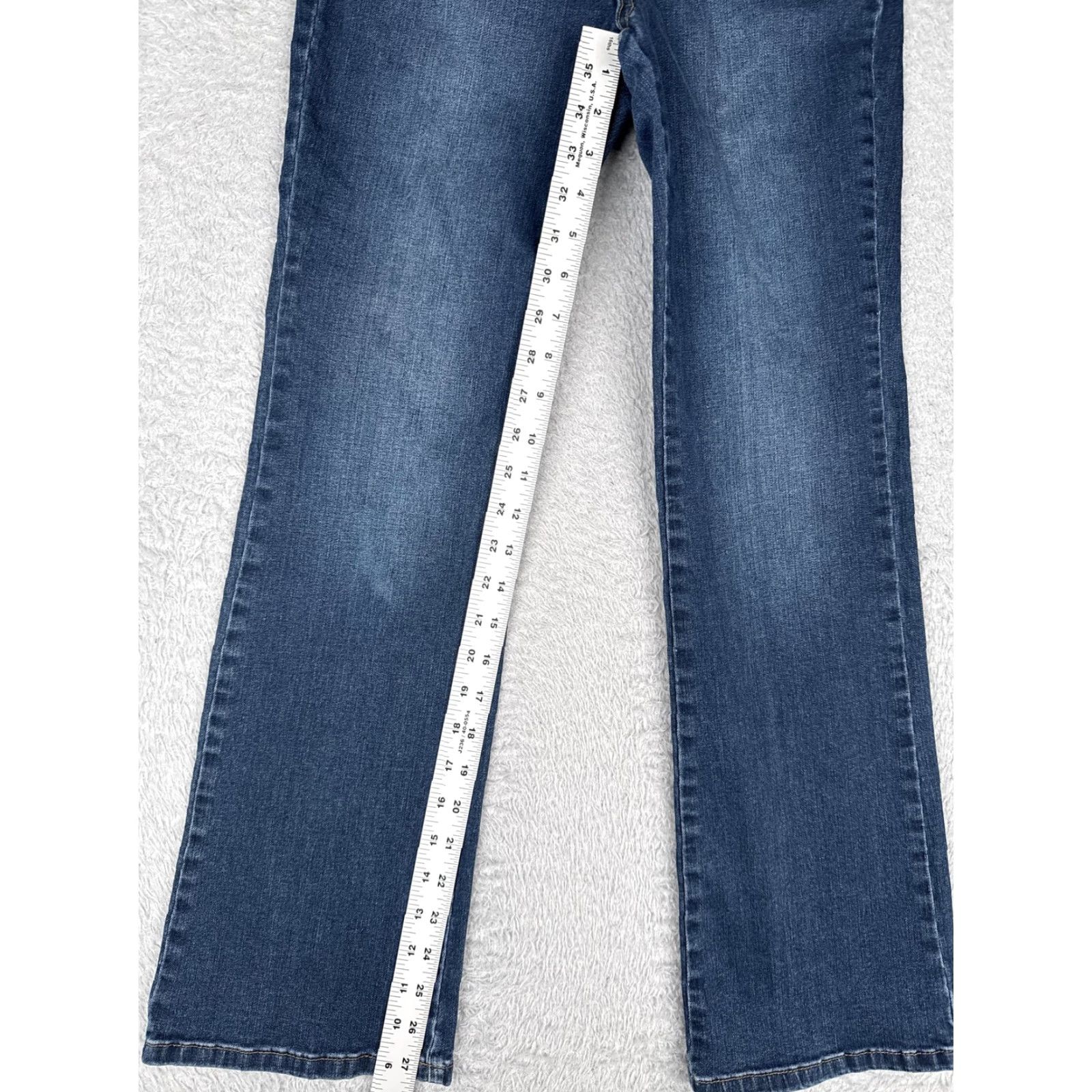 Vintage St. John's Bay Jeans Womens 4P Blue Bootcut Leg Stretch Denim Petite Classic Size 27" / US 4 / IT 40 - 7 Thumbnail