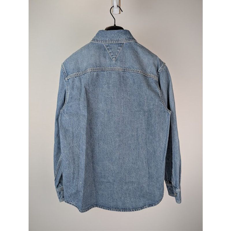 Bottega Veneta o1rshd1 Vintage Indigo Denim Shirt in Mid Blue Size US S / EU 44-46 / 1 - 10 Thumbnail