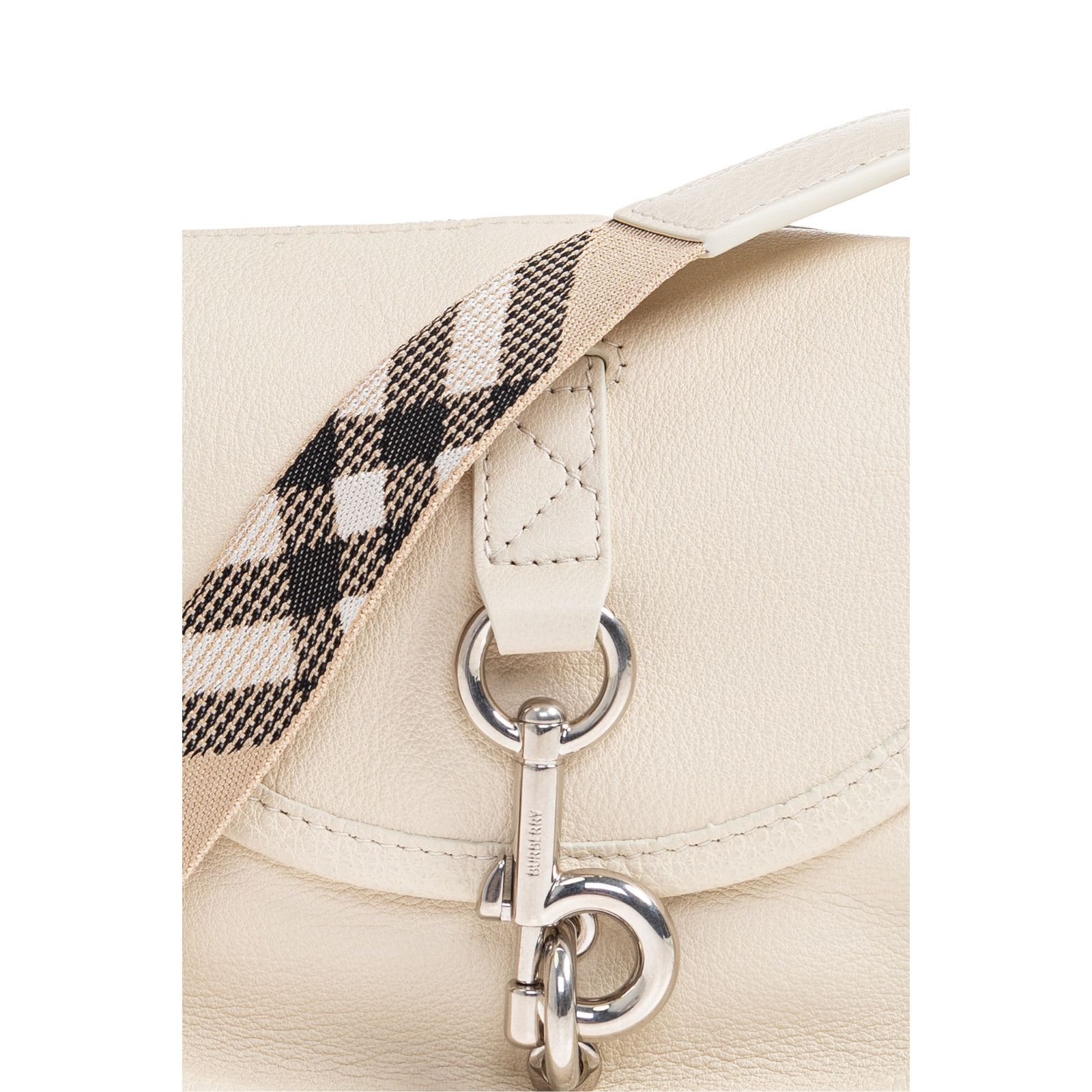 Burberry BURBERRY B Clip Mini Cream Leather Shoulder Bag New & Authen Size ONE SIZE - 5 Thumbnail