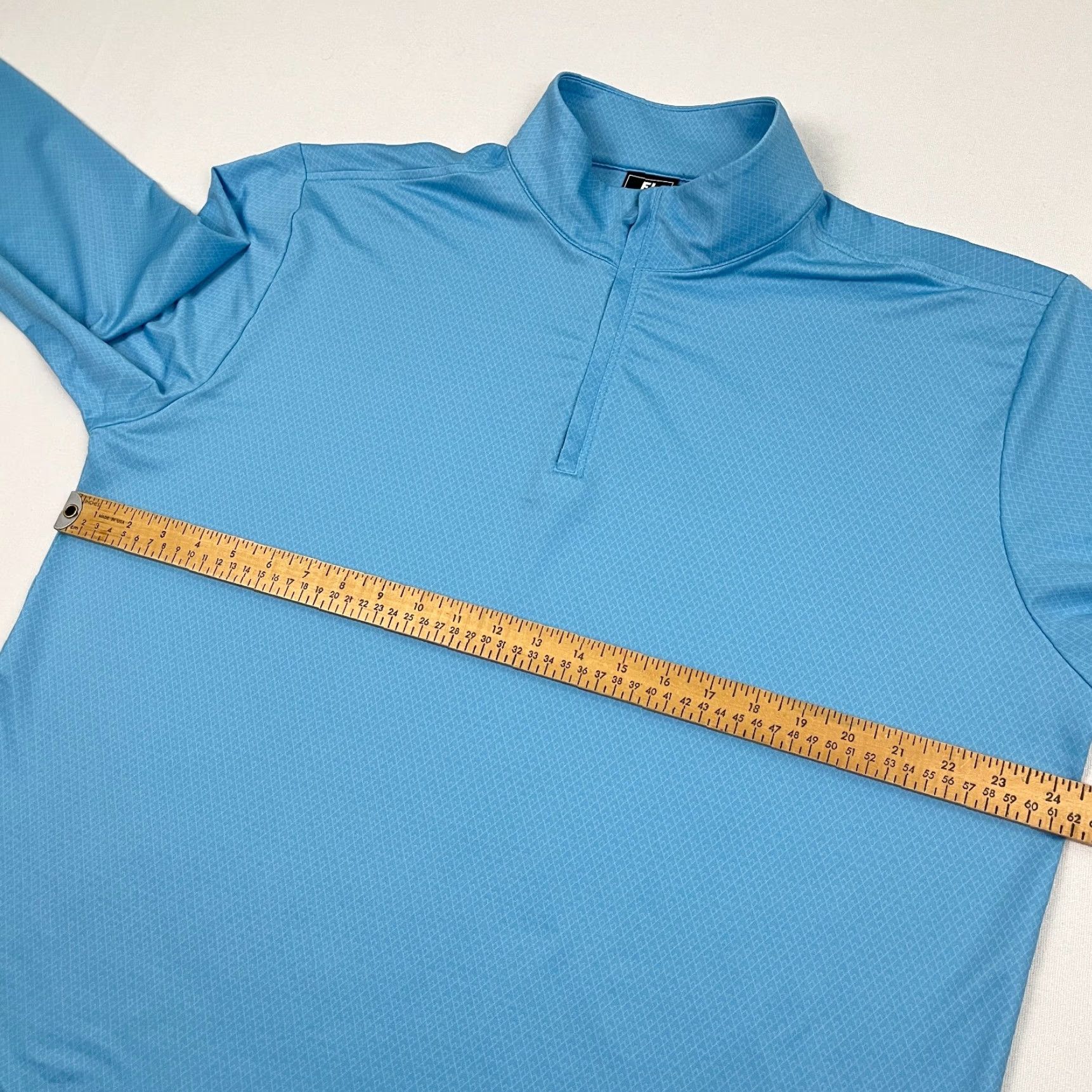 Footjoy FootJoy Pullover Mens L Blue Tonal Deco Diamond Performance Golf 1/4 Quarter Zip Shirt Jacket Mens Regular Blue Tonal Deco Diamond Short Sleeve? Size US L / EU 52-54 / 3 - 4 Thumbnail