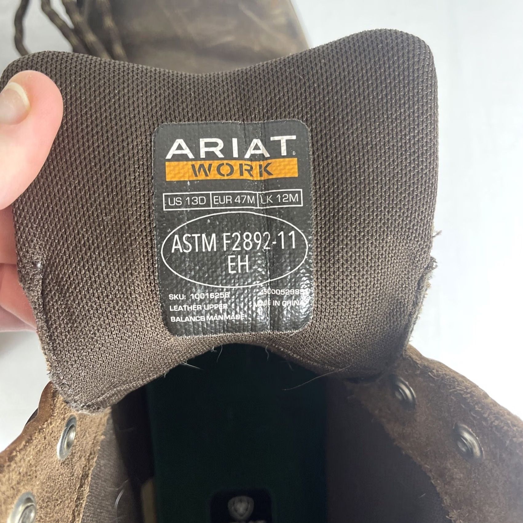 Ariat Ariat Groundbreaker Work Boots 6" Brown 10016256 Mens 13 D Leather Lace Up Rubber Cushioned All Season Workwear Shoes Size US 13 / EU 46 - 6 Thumbnail