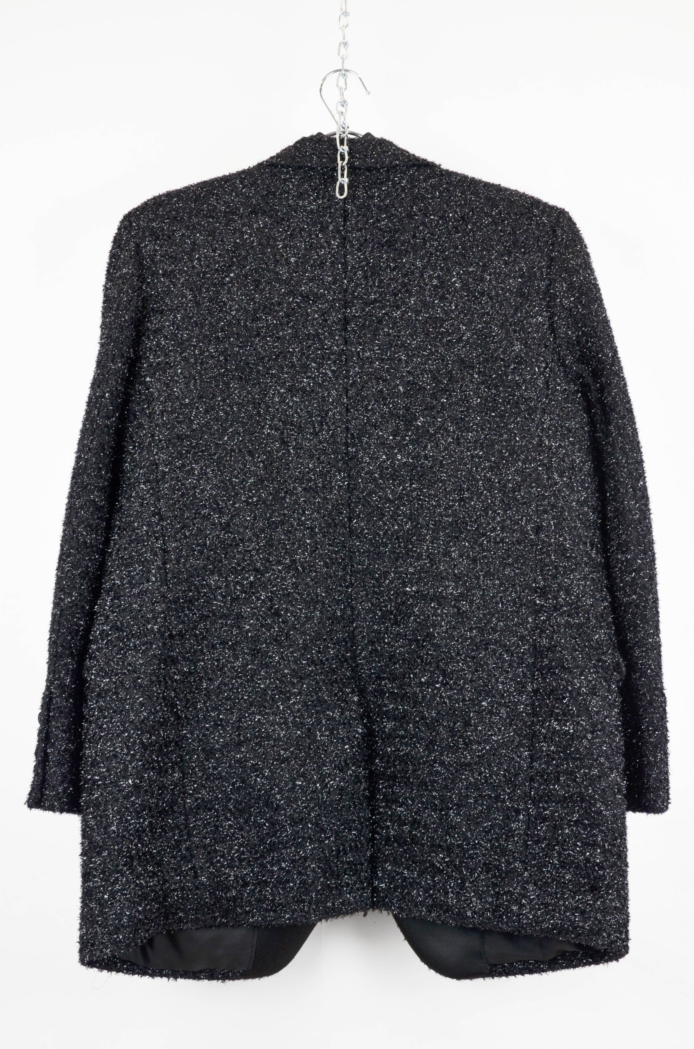 Saint Laurent Paris Saint Laurent Paris Black Sparkle Tuxedo Blazer – Size 46 Size 46R - 2 Thumbnail
