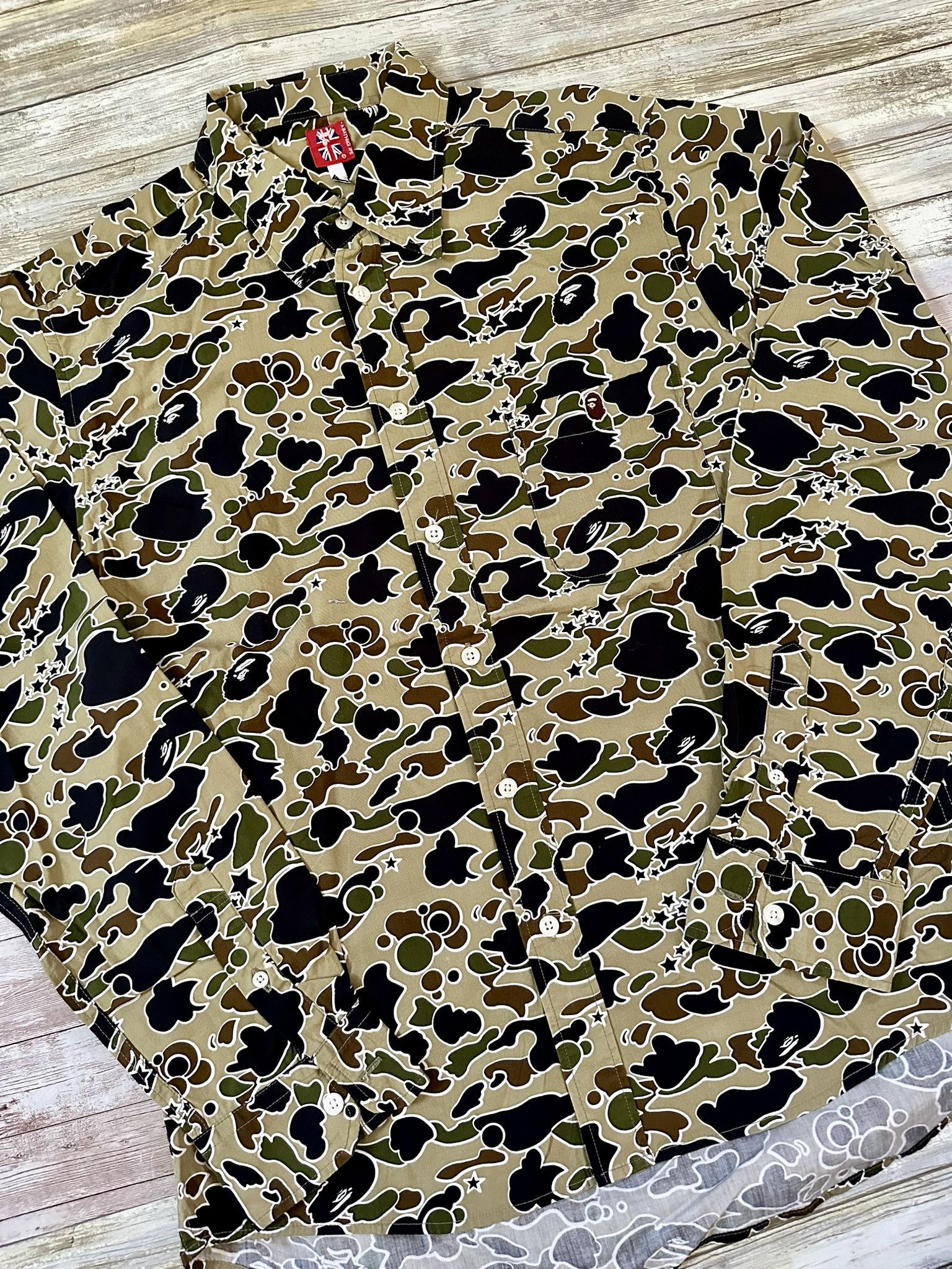 Bape Psyche Camo Shirt | Grailed