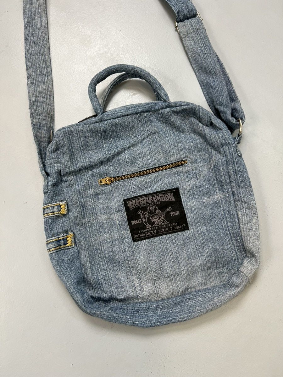 True Religion 10f1 true religion denim upcycle made side bag Size ONE SIZE - 4 Thumbnail