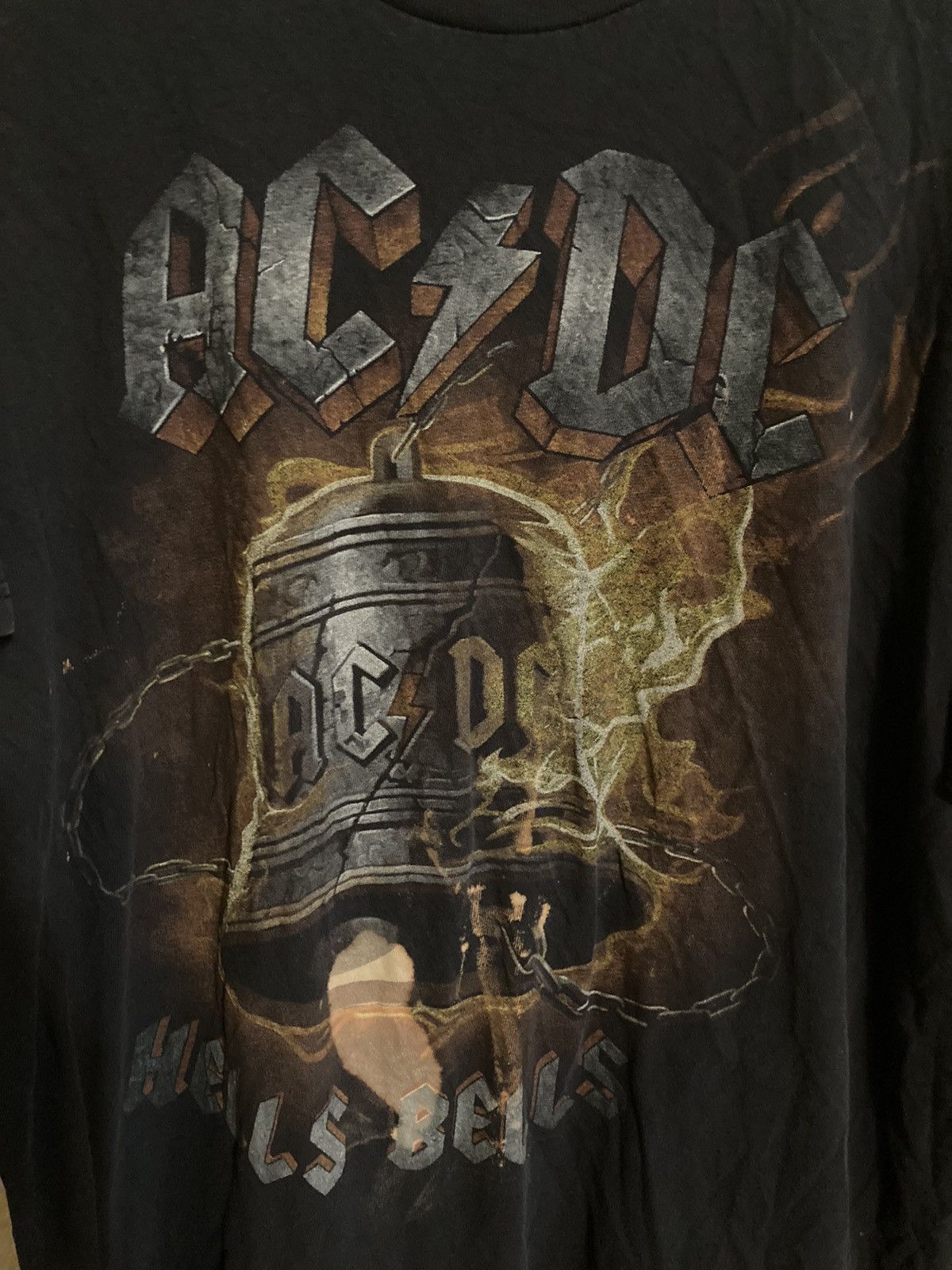 Band Tees Vintage ACDC Hells Bells T- Shirt Band Rock Tee Size US XXL / EU 58 / 5 - 6 Thumbnail