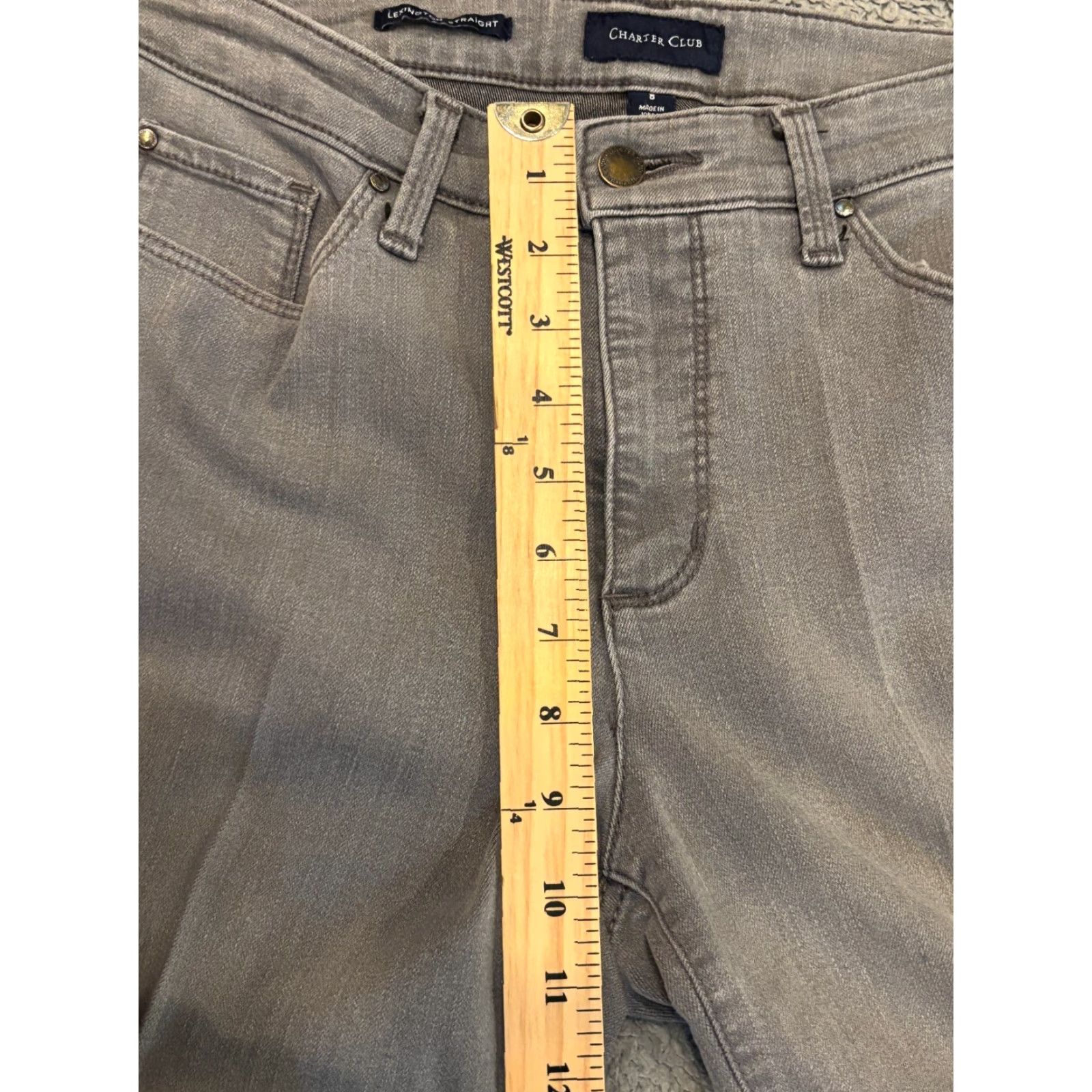 Charter Club Charter Club Jeans Womens 8 Gray Lexington Straight Leg Creased Casual Size 30" / US 8 / IT 44 - 5 Thumbnail