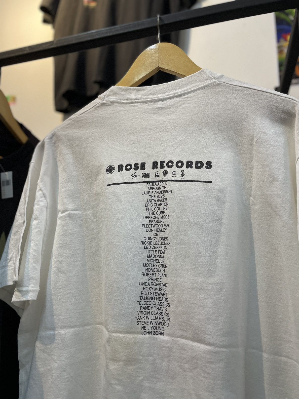 Band Tees Rose Records 90's Size US XL / EU 56 / 4 - 2 Thumbnail