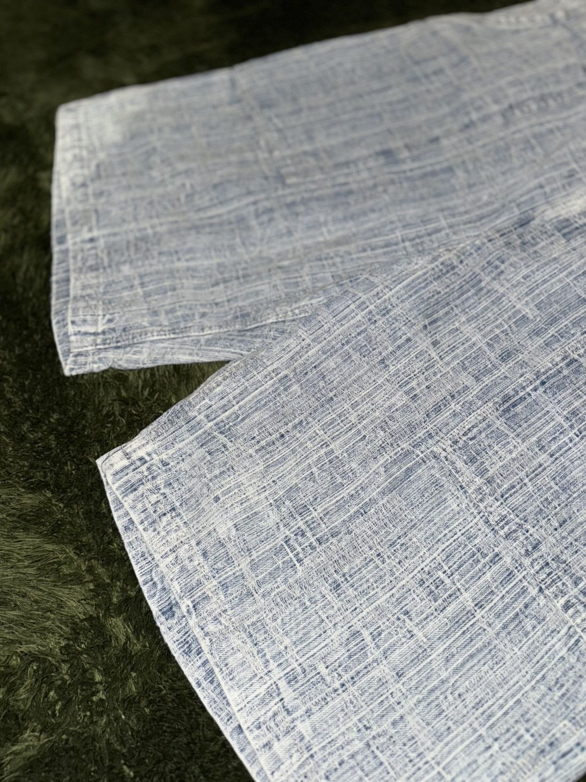 Zara [36] ZARA Relaxed Jacquard Bermuda Denim Pants Light Indigo Size US 36 / EU 52 - 4 Thumbnail