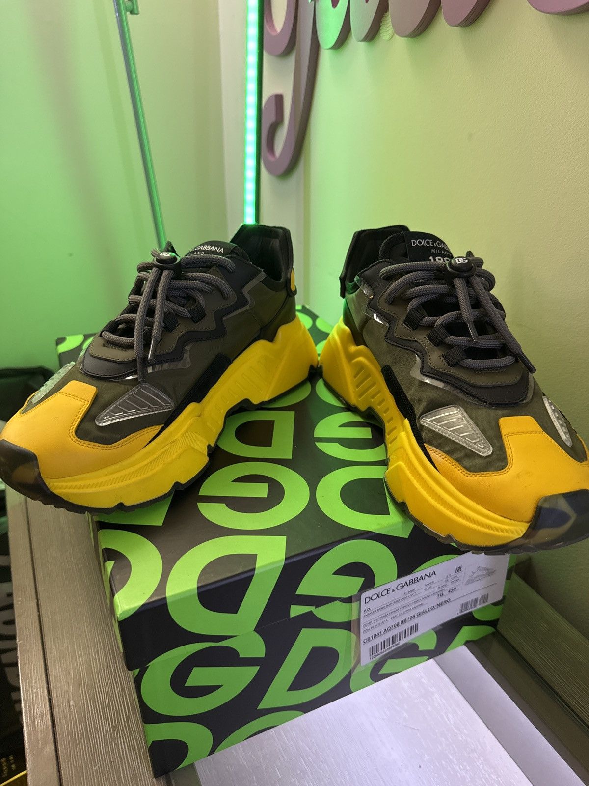Dolce & Gabbana D&G sneakers Bassa in black and yellow Size US 10 / EU 43 - 4 Thumbnail