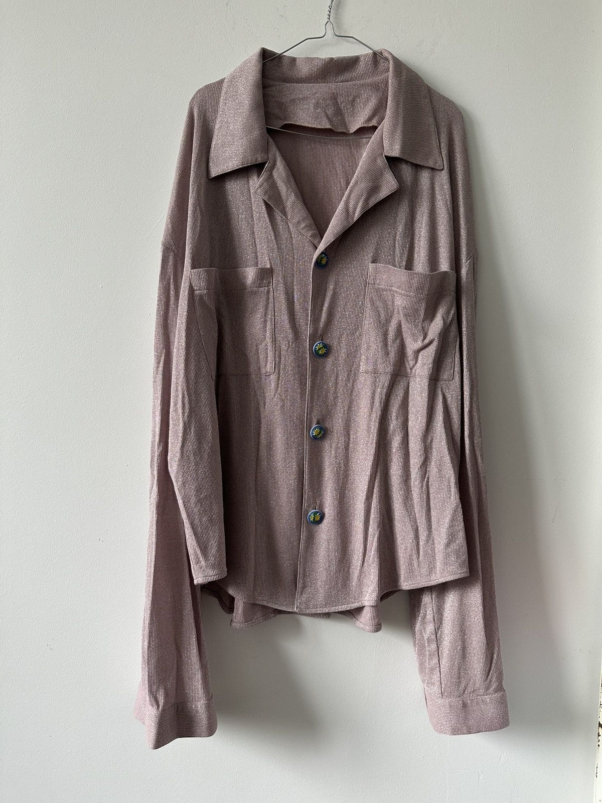 Other Lurex shirt glass buttons with flowers Size US XL / EU 56 / 4 - 4 Thumbnail