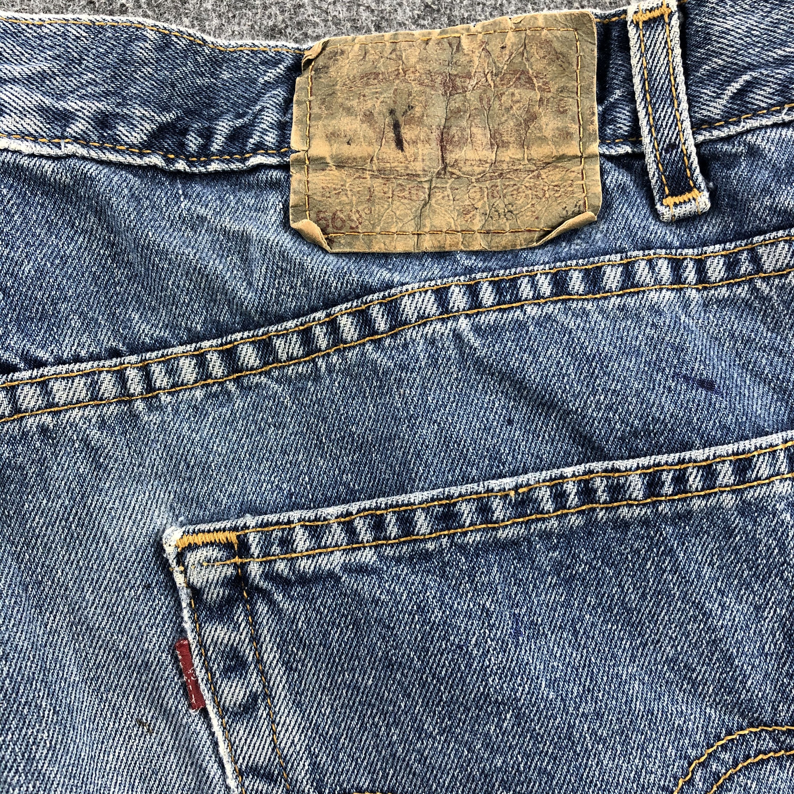 Levi's Faded Blue Vintage Levis 569 Jeans Straight Denim-J1067 Size US 35 - 5 Thumbnail