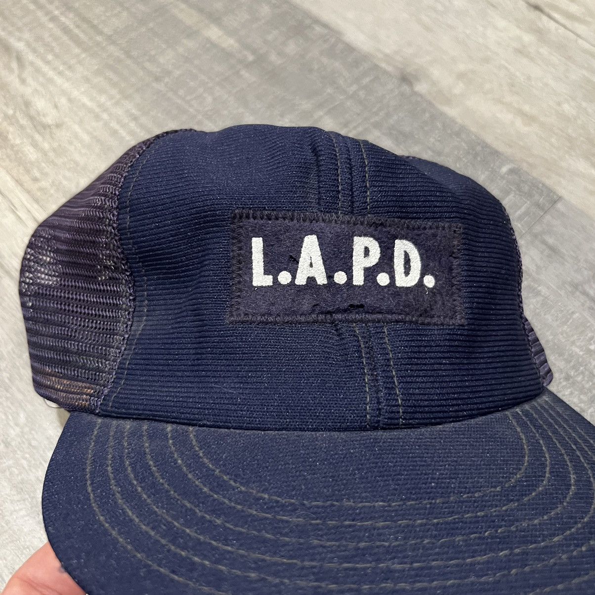 Vintage VTG L.A.P.D. 80's Los Angeles Police Dpt Blue Hat Cap Size ONE SIZE - 2 Thumbnail