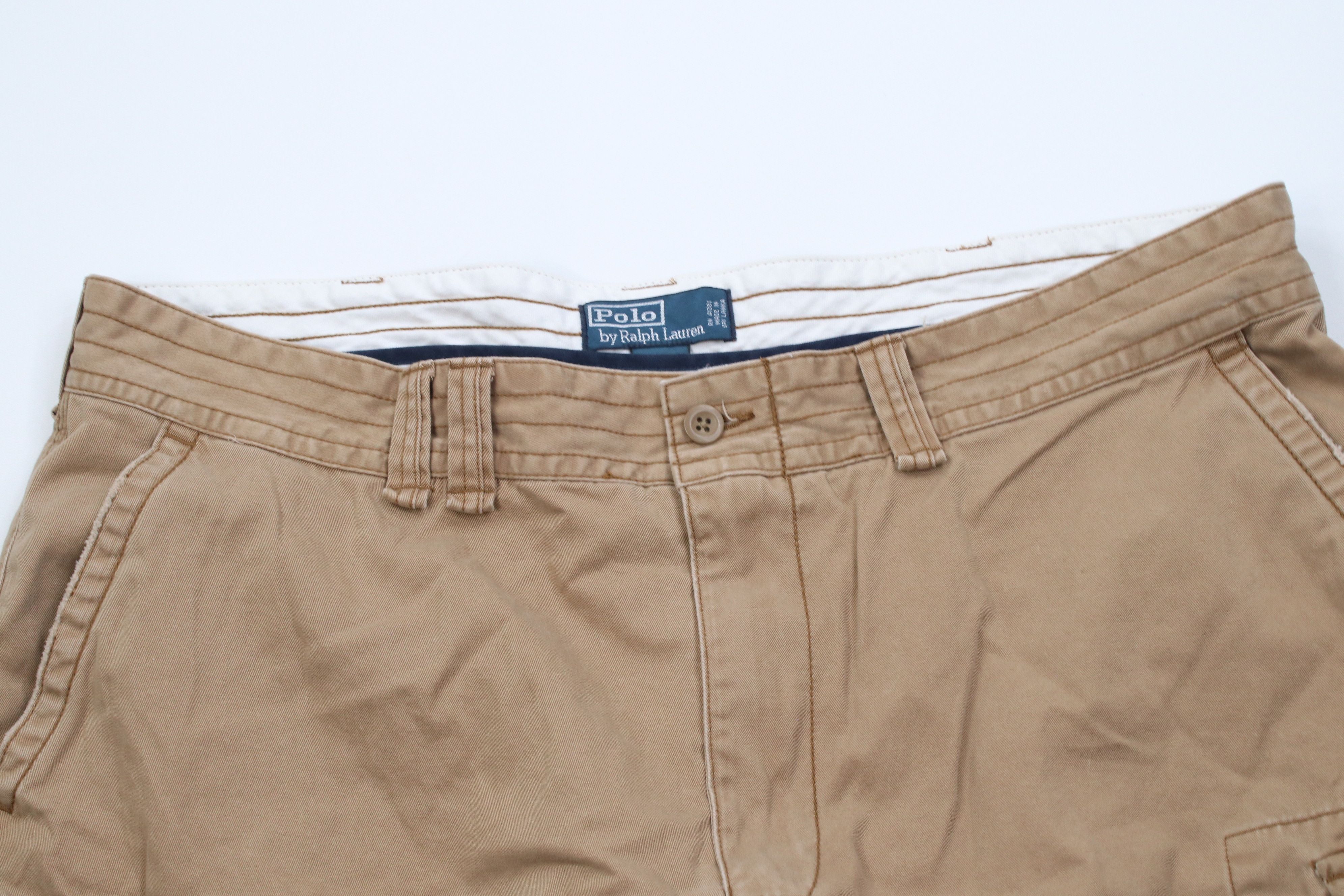 Polo Ralph Lauren Vintage 90s Ralph Lauren Surplus Cargo Shorts Brown Size US 42 / EU 58 - 2 Thumbnail