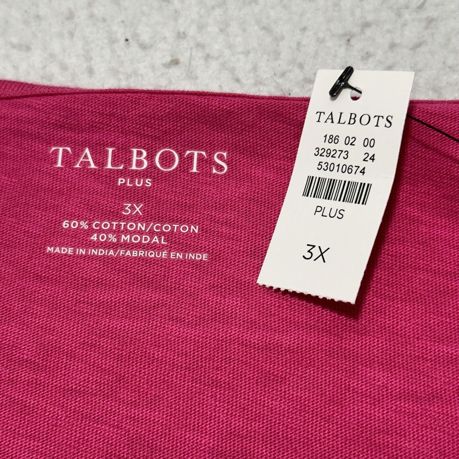 Other Talbots 3XL Short Sleeve Pink Modal Blend Pullover T Shirt Size 3XL / US 20-22 - 3 Thumbnail