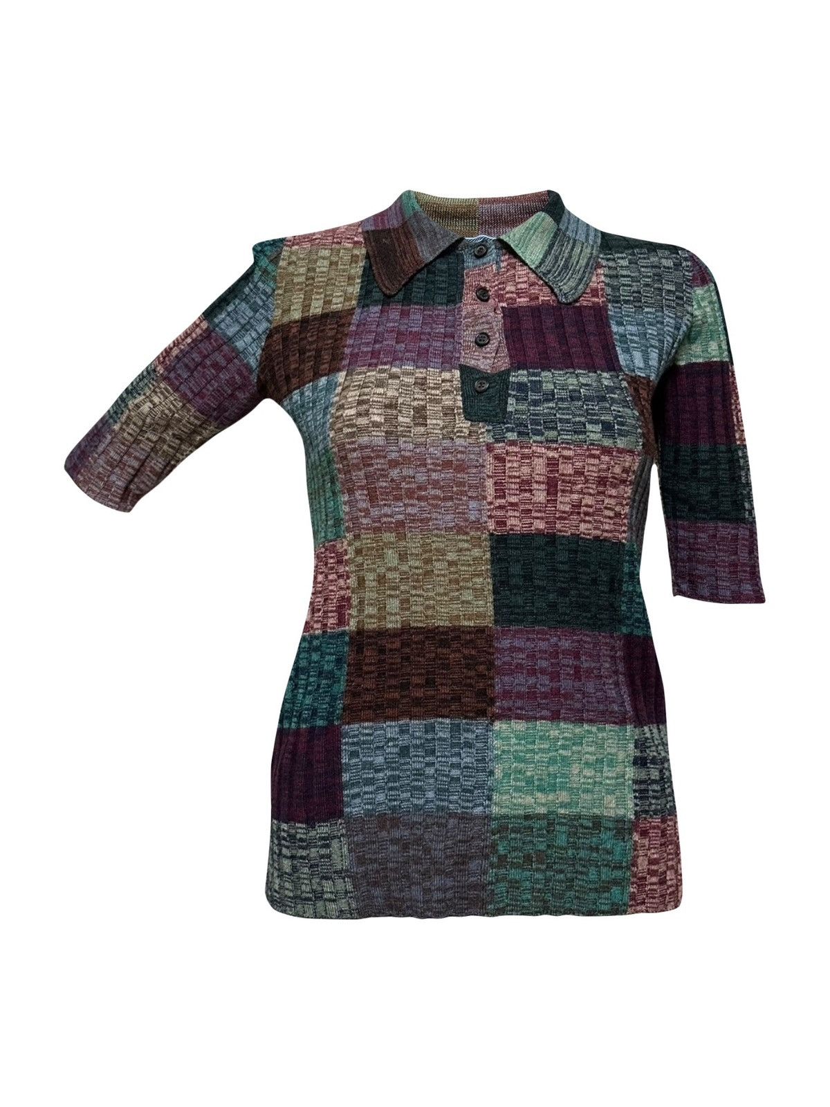 Prada PRADA Spring Summer 2020 Ribbed Knit Polo Shirt Size M / US 6-8 / IT 42-44 - 1 Thumbnail