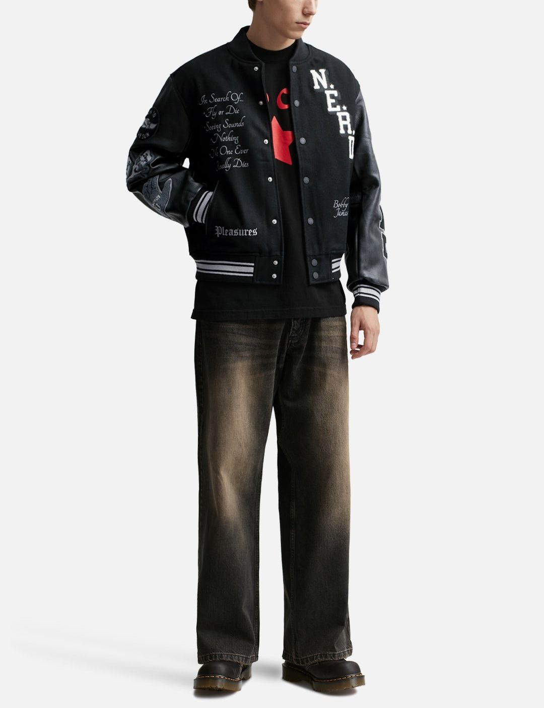 Pleasures N.E.R.D. Varsity Jacket - Pleasures NERD Tour Merch Pharrell Size US M / EU 48-50 / 2 - 13 Thumbnail
