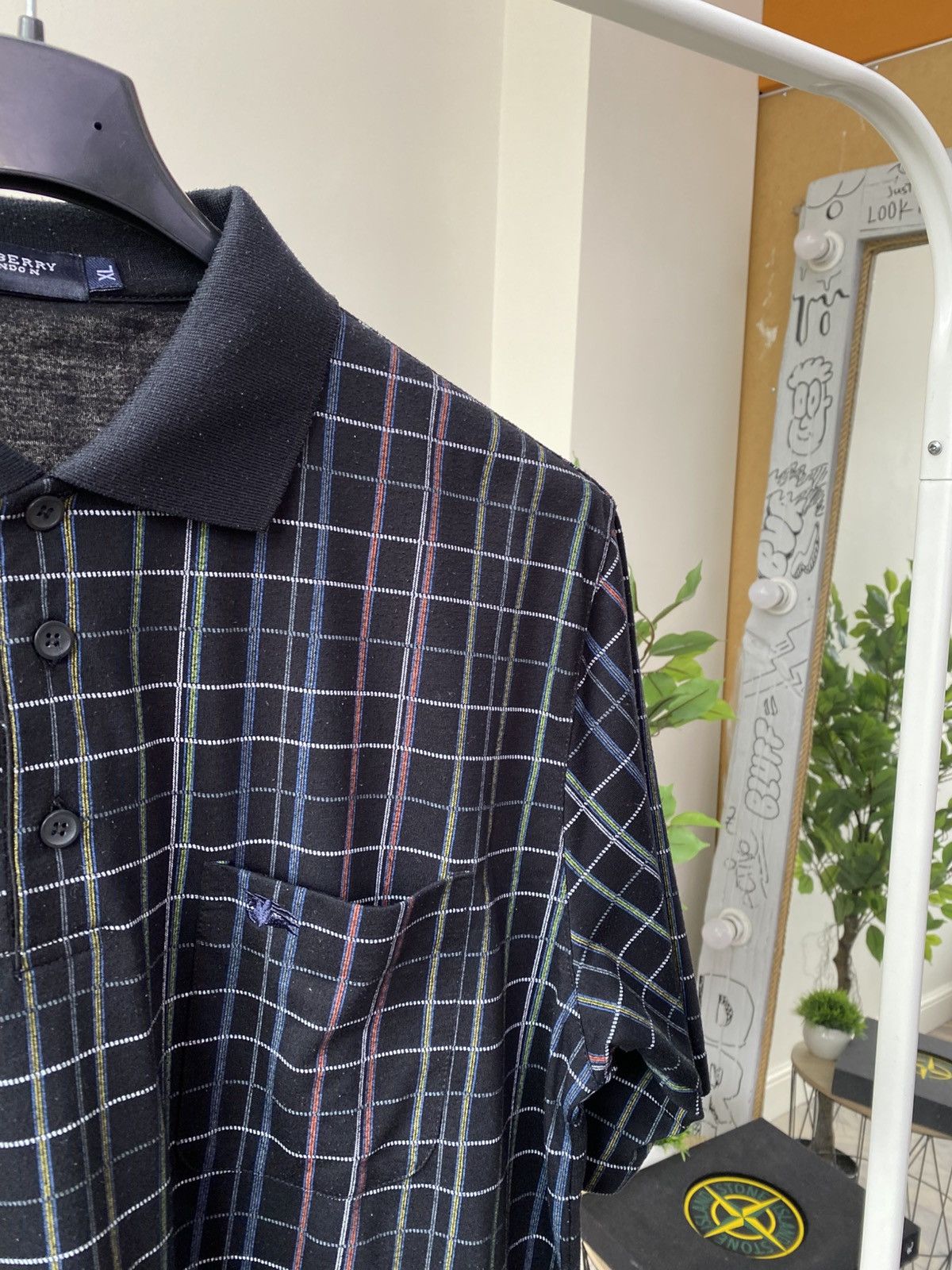 Burberry × Designer × Vintage Vintage Burberry Pringle Plaid Polo T-Shirt Size US XL / EU 56 / 4 - 5 Thumbnail