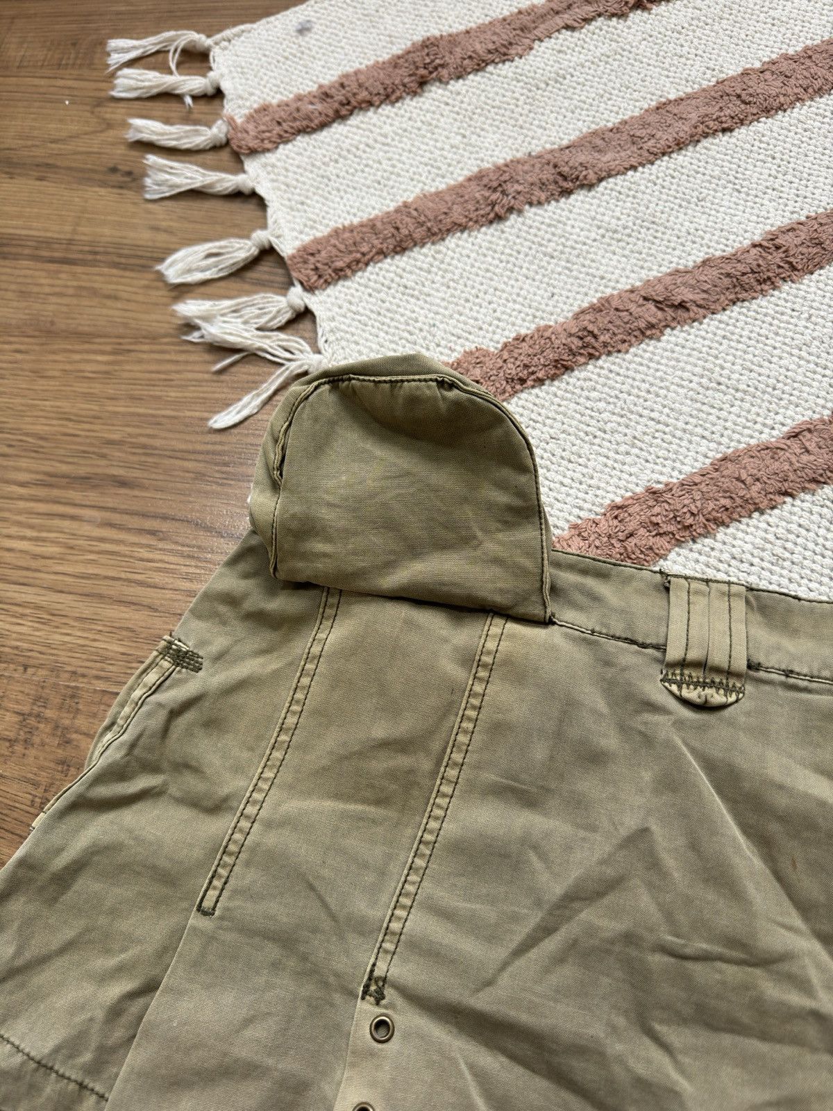 Vintage VINTAGE AVANT GARDE PLEATED WASHED CARGO MINI SKIRT Size 28" / US 6 / IT 42 - 7 Thumbnail