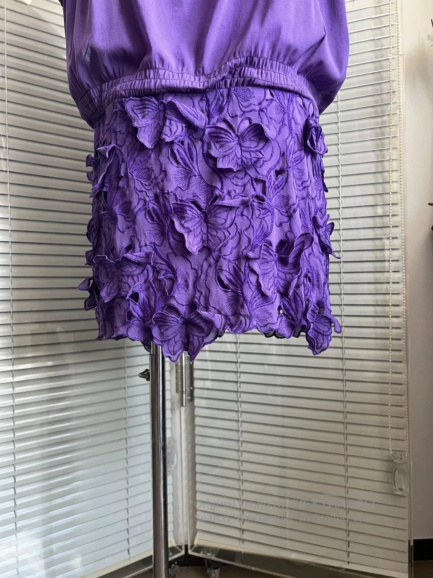 Vivienne Tam Vivienne Tam Purple 3D Butterfly Dress. Size M / US 6-8 / IT 42-44 - 6 Thumbnail