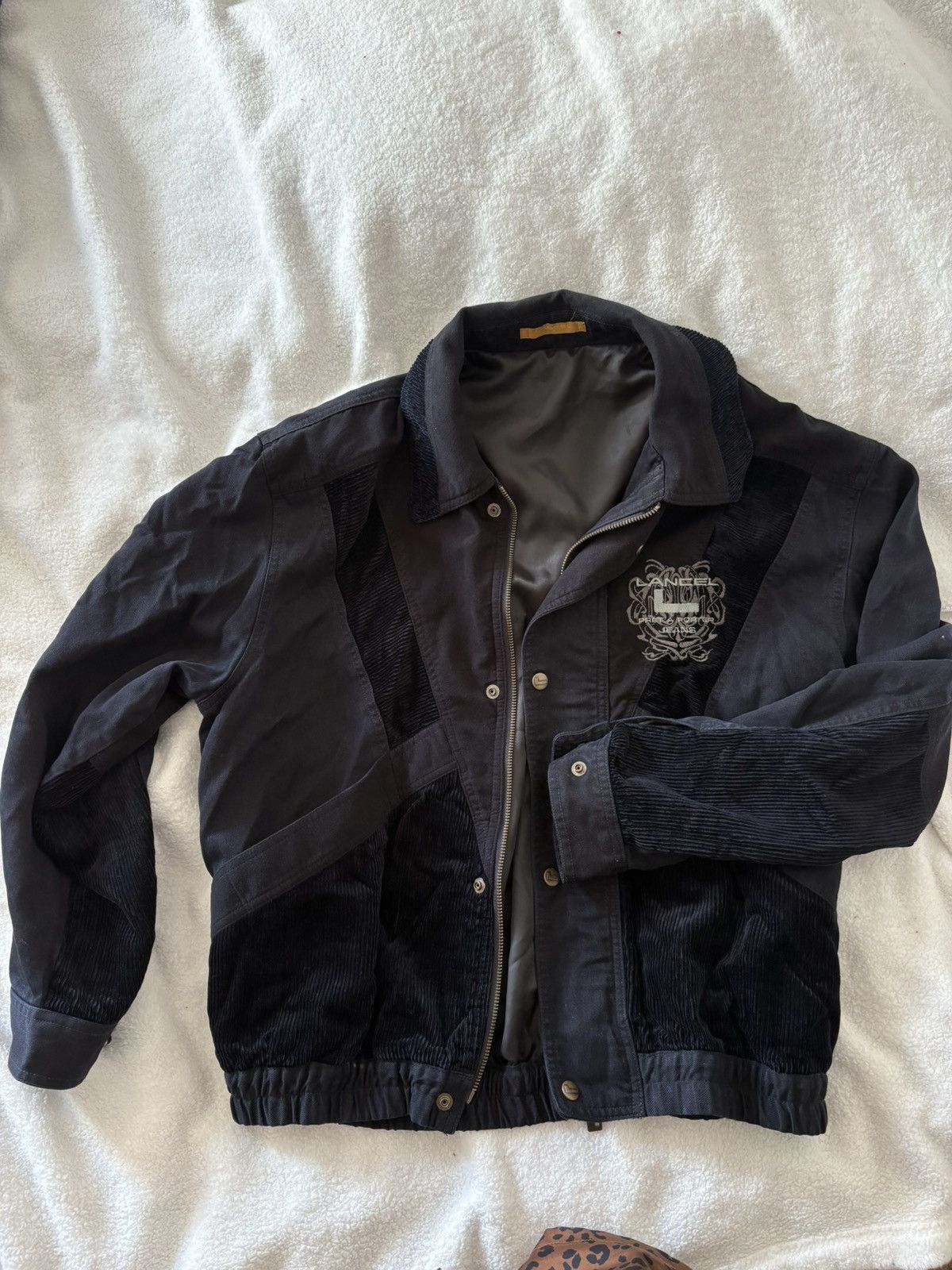 Lancel Vintage Lancel Japan-Made Navy Corduroy Panel Jacket Size M / US 6-8 / IT 42-44 - 1 Thumbnail