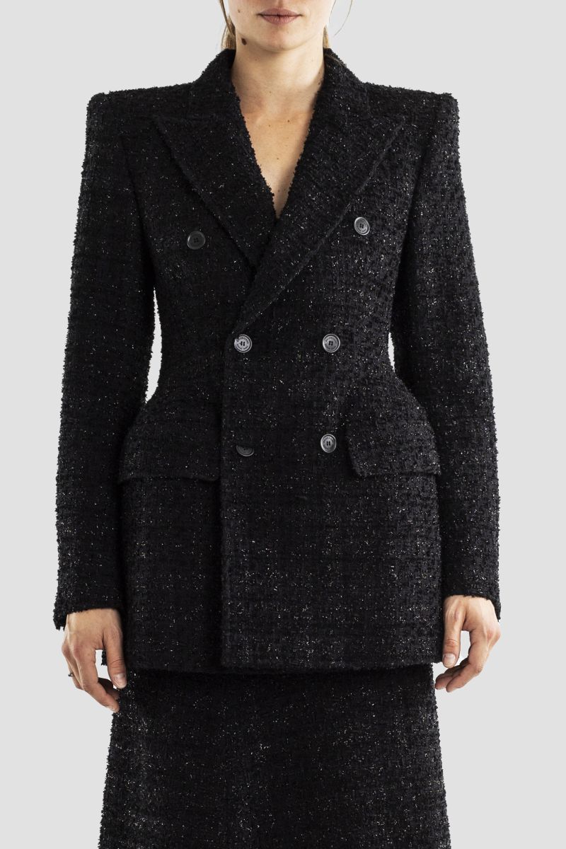 DB hourglass black tweed jacket
