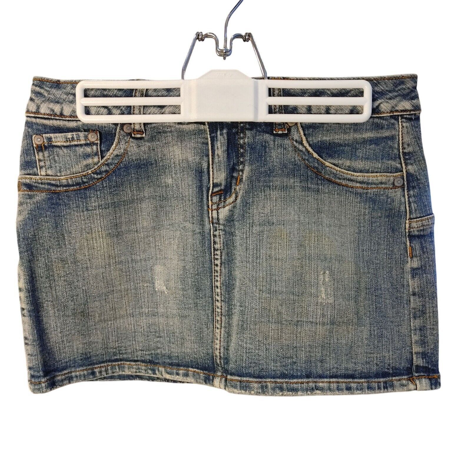 Other No Boundaries Girls/Junior Blue Jean Denim Stretch Mini Skir Size 26" / US 2 / IT 38 - 1 Thumbnail
