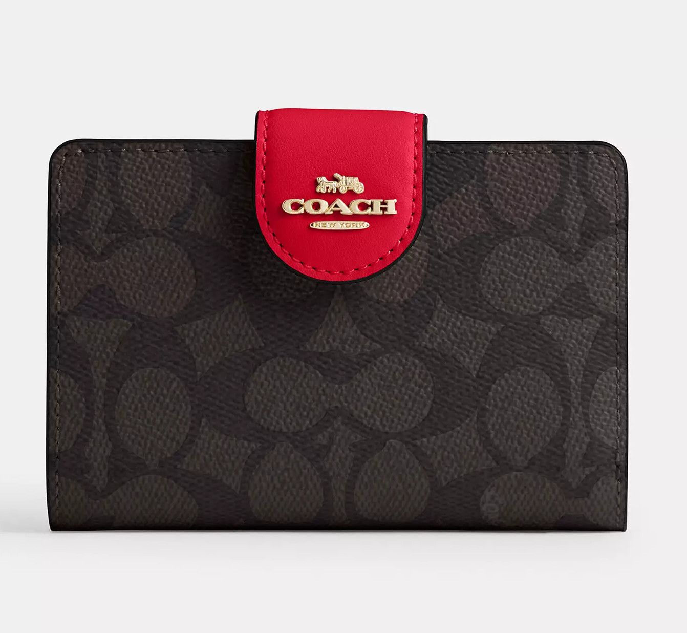 Coach Medium Corner Zip Wallet In Signature Canvas CW786 Size ONE SIZE - 4 Thumbnail