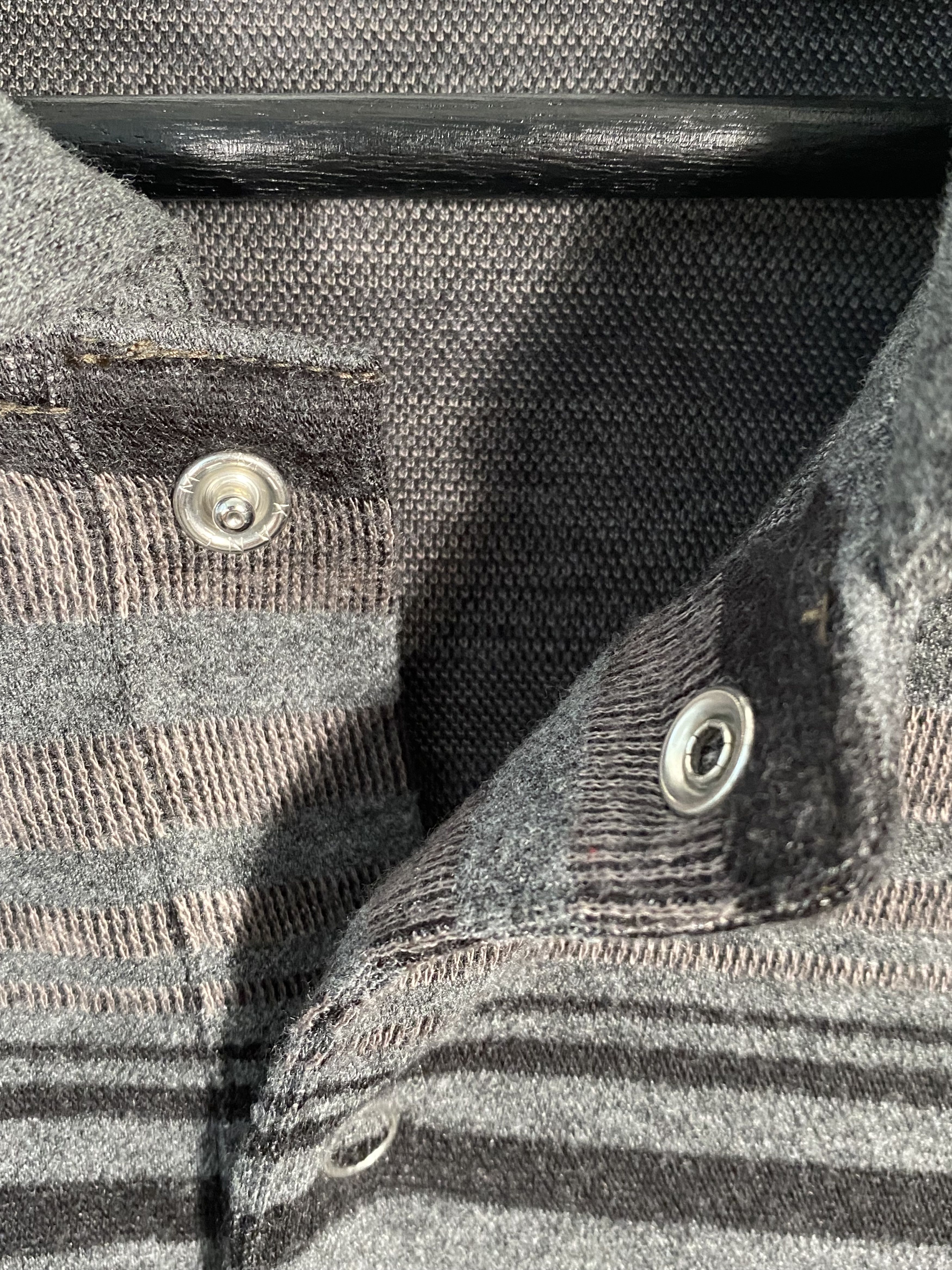 Nonnative Nonnative Striped Jacquard Polo Shirt - Gray Size 3 Size US XL / EU 56 / 4 - 2 Thumbnail