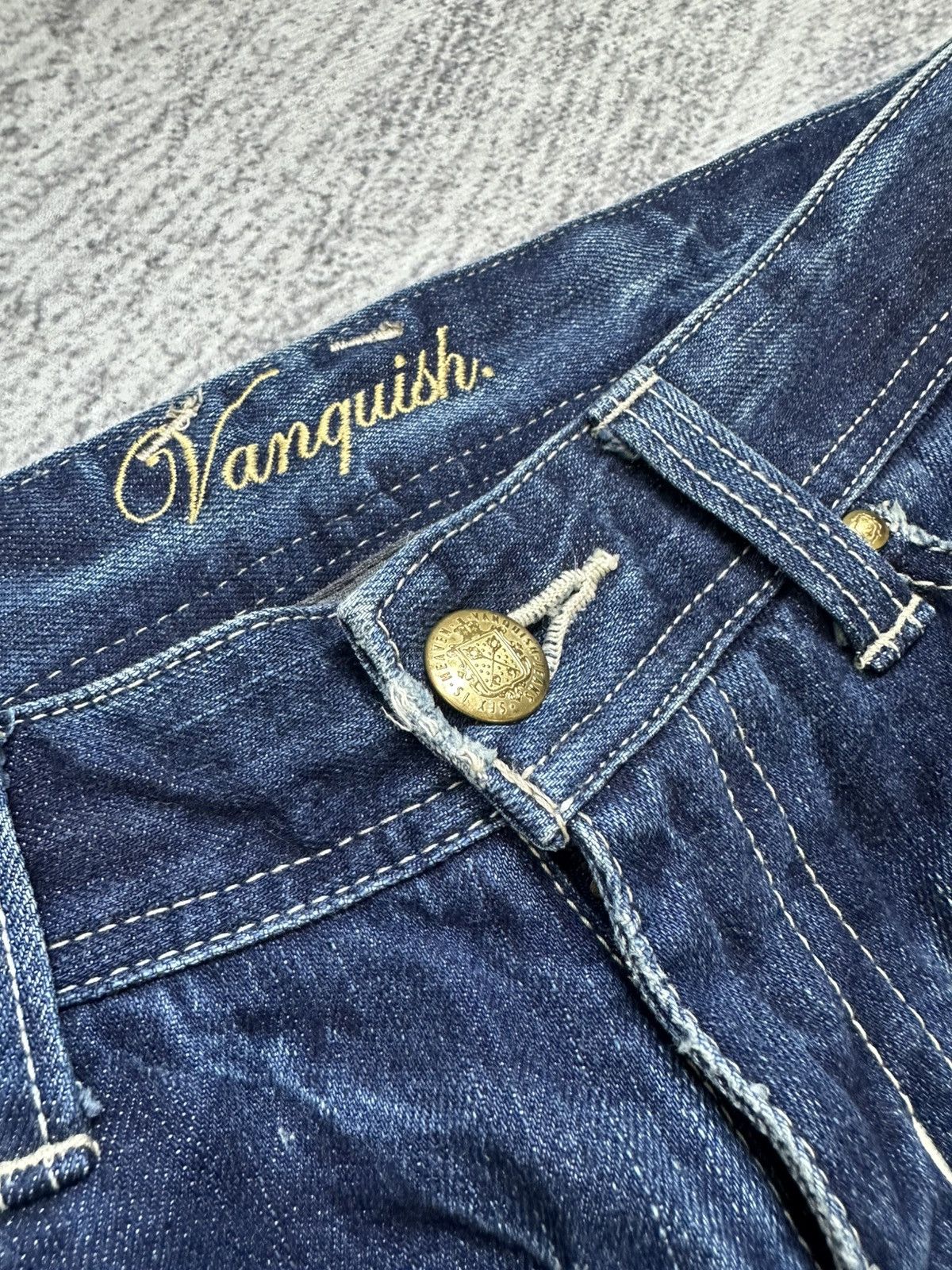 If Six Was Nine × Japanese Brand × Vanquish Vanquish Punk Inspired Flare Jeans Size 32" / US 10 / IT 46 - 12 Thumbnail