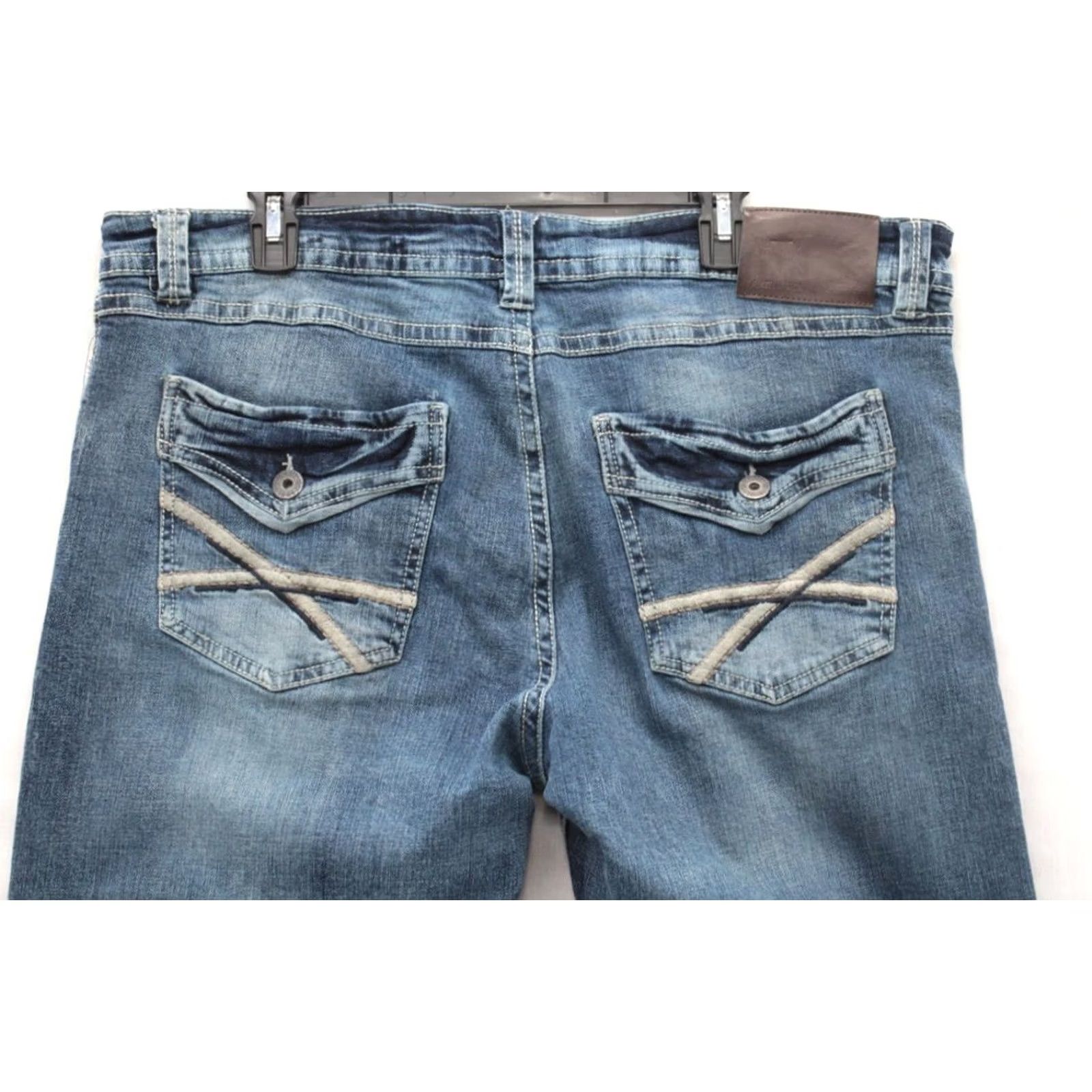 Vintage TK Axel Slim Bootcut Jeans Mens 40x31 Blue Denim Cotton Blend Embroidered Size US 40 / EU 56 - 5 Thumbnail