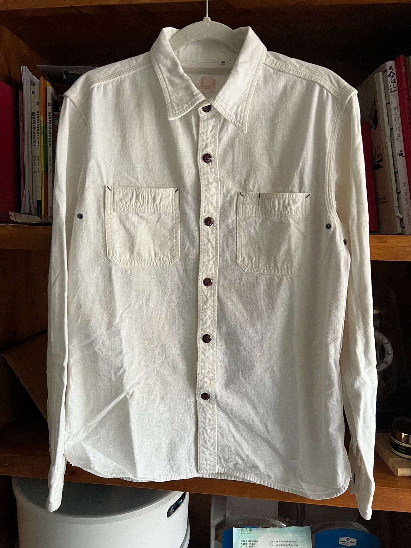 The Flat Head Flat Herd 20th Anniv White Work Shirt Size US M / EU 48-50 / 2 - 1 Thumbnail