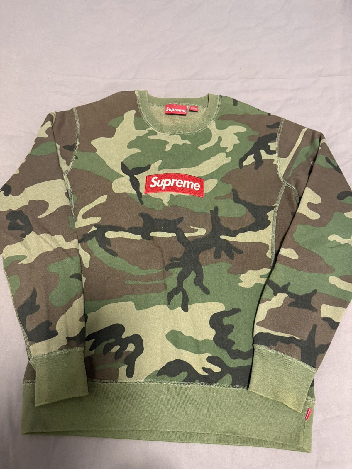 Supreme Supreme Box Logo Crewneck Camo FW15 | Grailed
