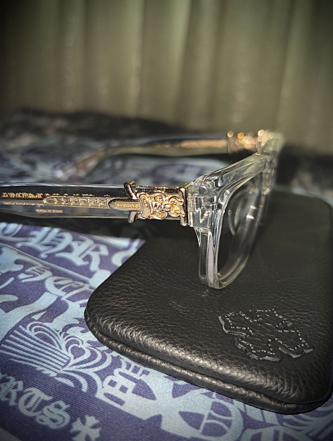Chrome Hearts RARE‼️🔥 Chrome Hearts Vagillionaire 2 Crystal Clear Glasses Size ONE SIZE - 16 Thumbnail