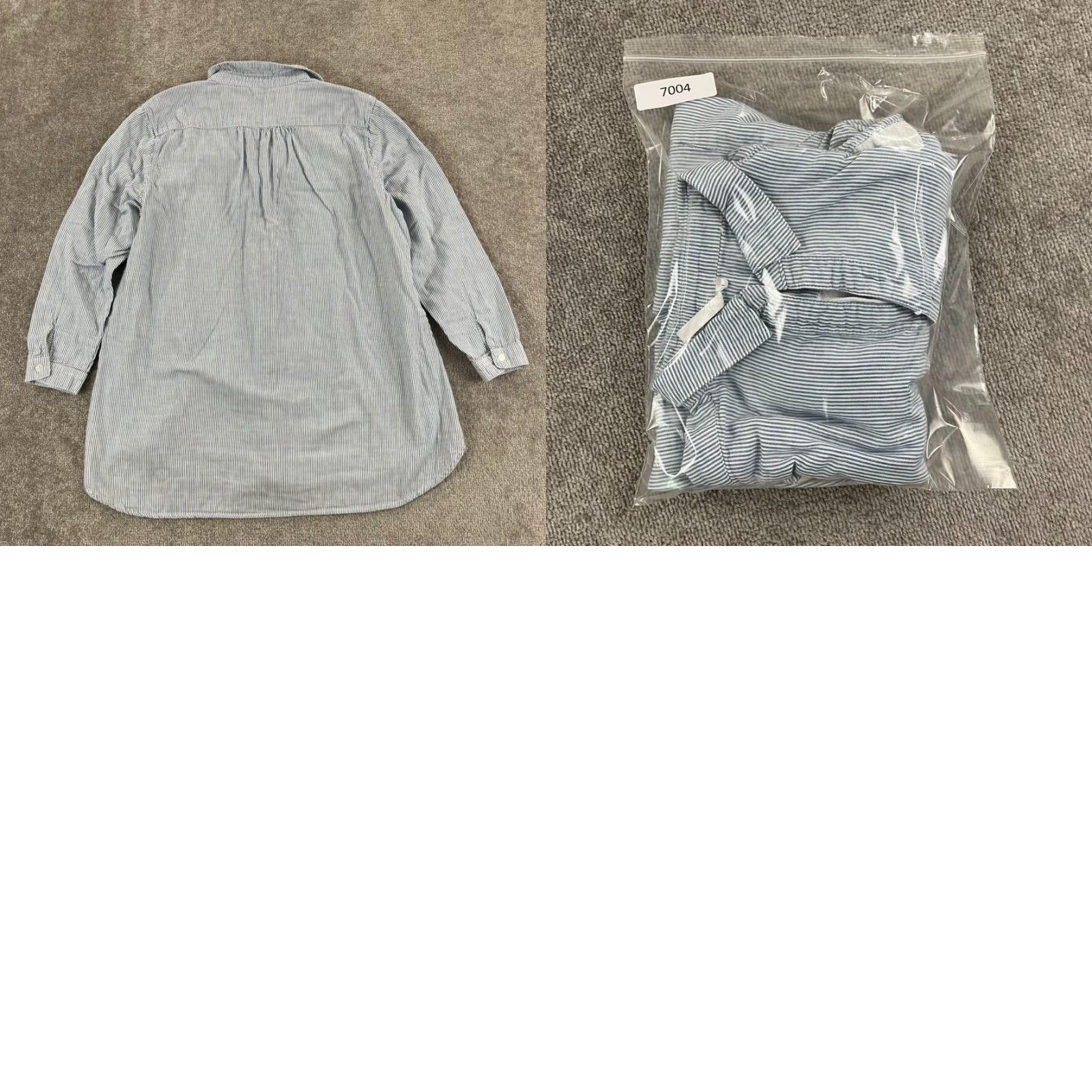 Vintage VINTAGE Lulu B Women’s Tunic Shirt Long Sleeve Striped Cotton Collared Pockets Casual Summer Size L / US 10 / IT 46 - 8 Thumbnail