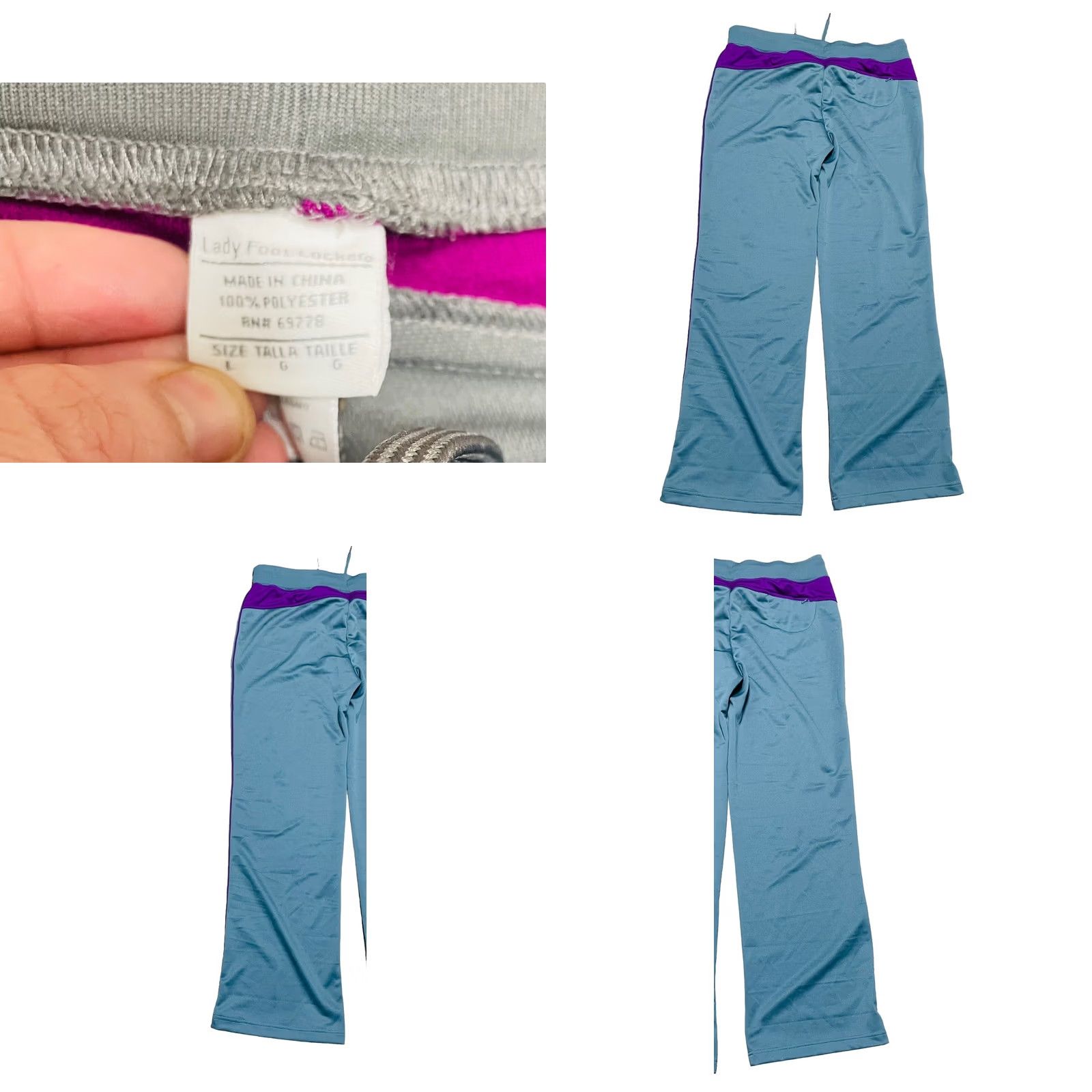 Vintage VINTAGE Lady Foot Locker Women's Tracksuit Full Zip Jacket XL Pants LG VTG Gray & Purple 90s Running & Jogging Womens Size 36" / US 14 / IT 50 - 10 Thumbnail