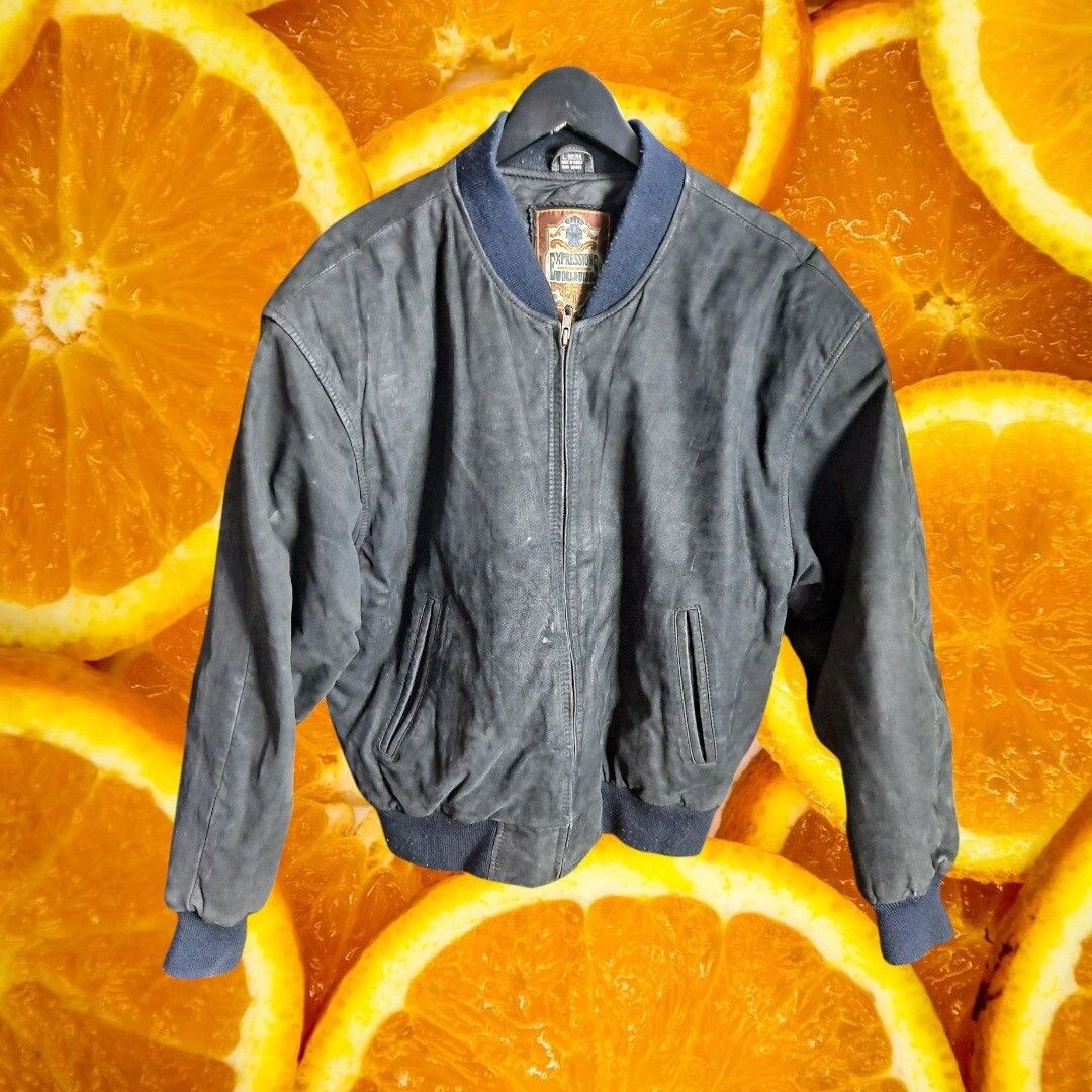 Other Expressions Worldwide Leather Bomber Jacket Full Zip Mens L Size US L / EU 52-54 / 3 - 2 Thumbnail